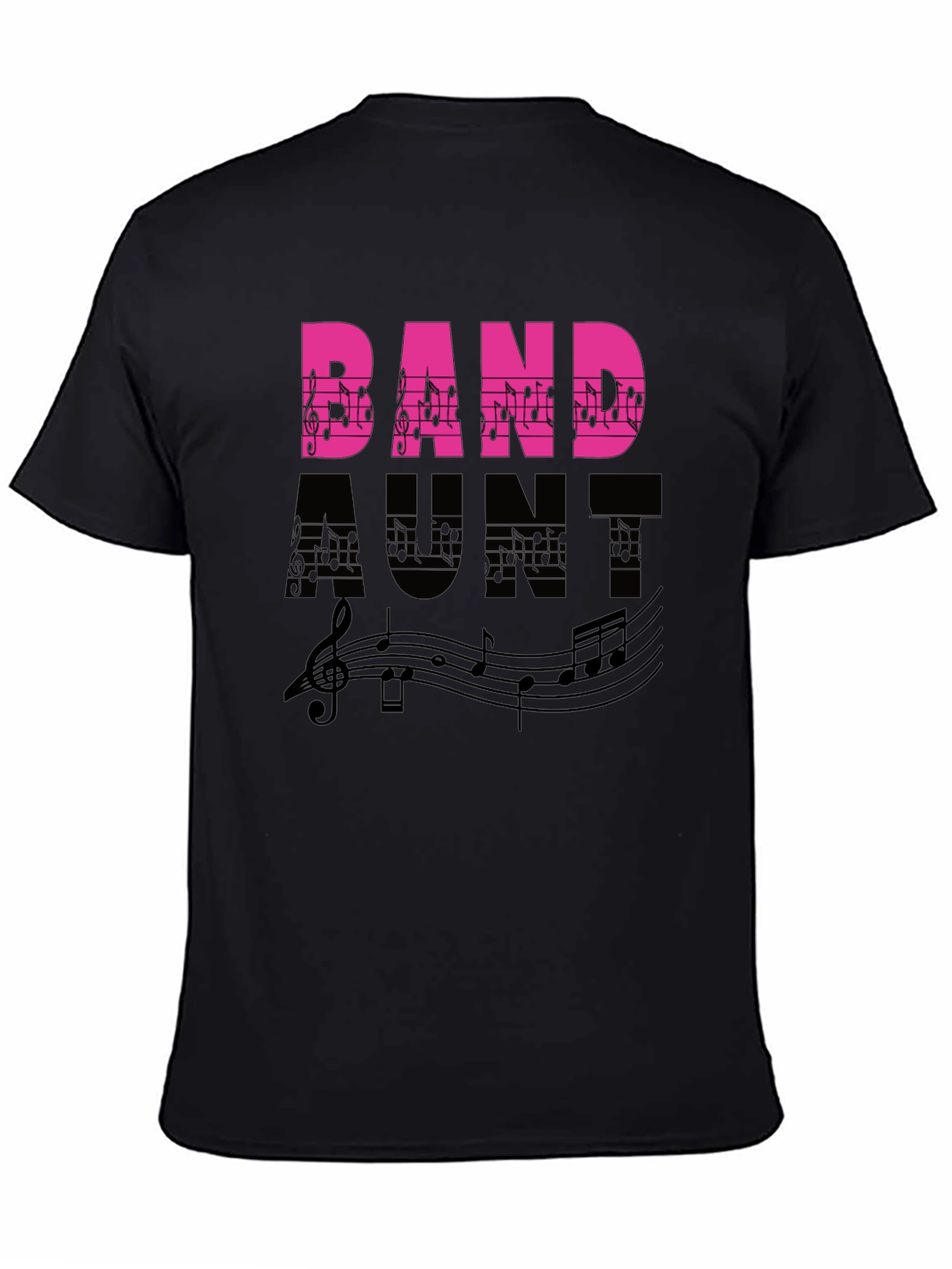 Band Aunt Music Notes Graphic T-Shirt