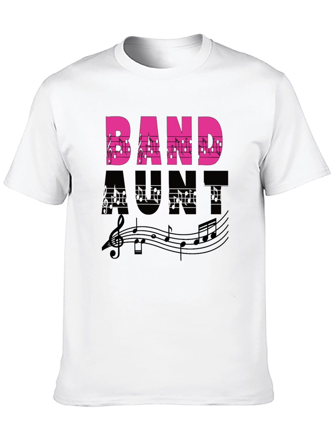 Band Aunt Music Notes Graphic T-Shirt