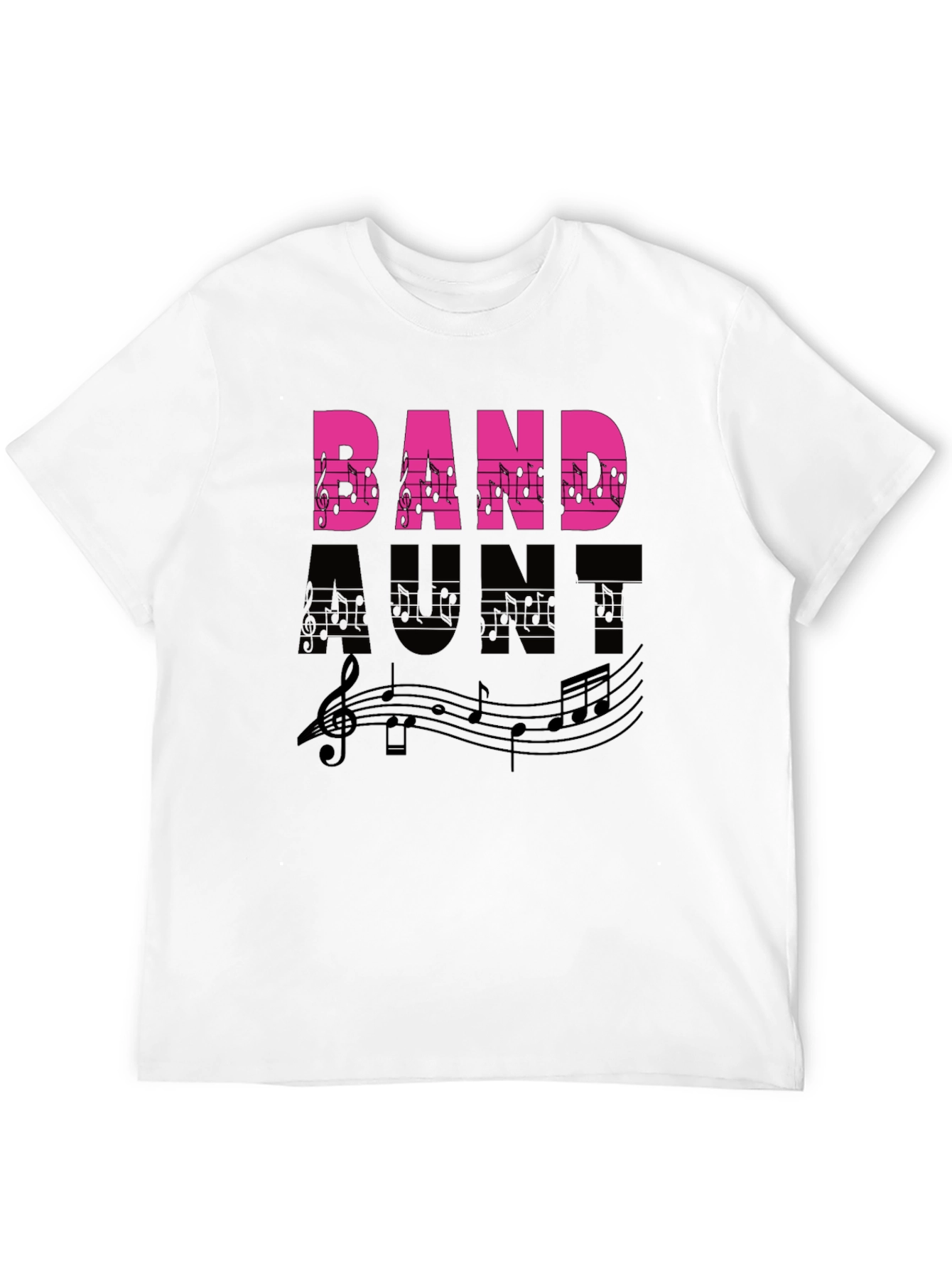 Band Aunt Music Notes Graphic T-Shirt