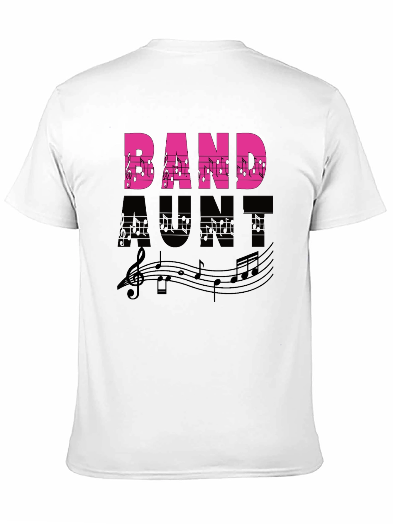 Band Aunt Music Notes Graphic T-Shirt