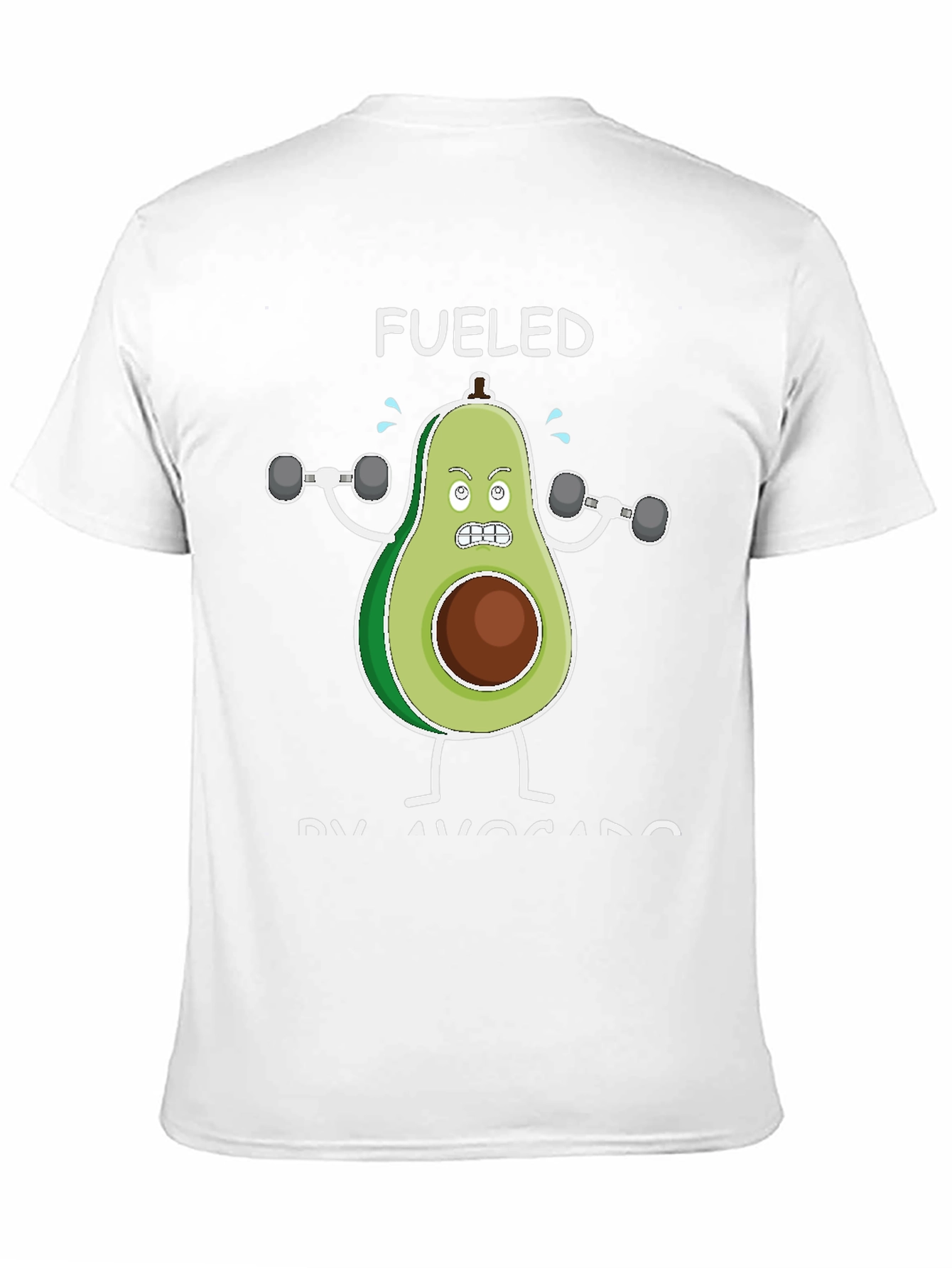 Fueled By Avocado T-Shirt Funny Gym Workout Tee