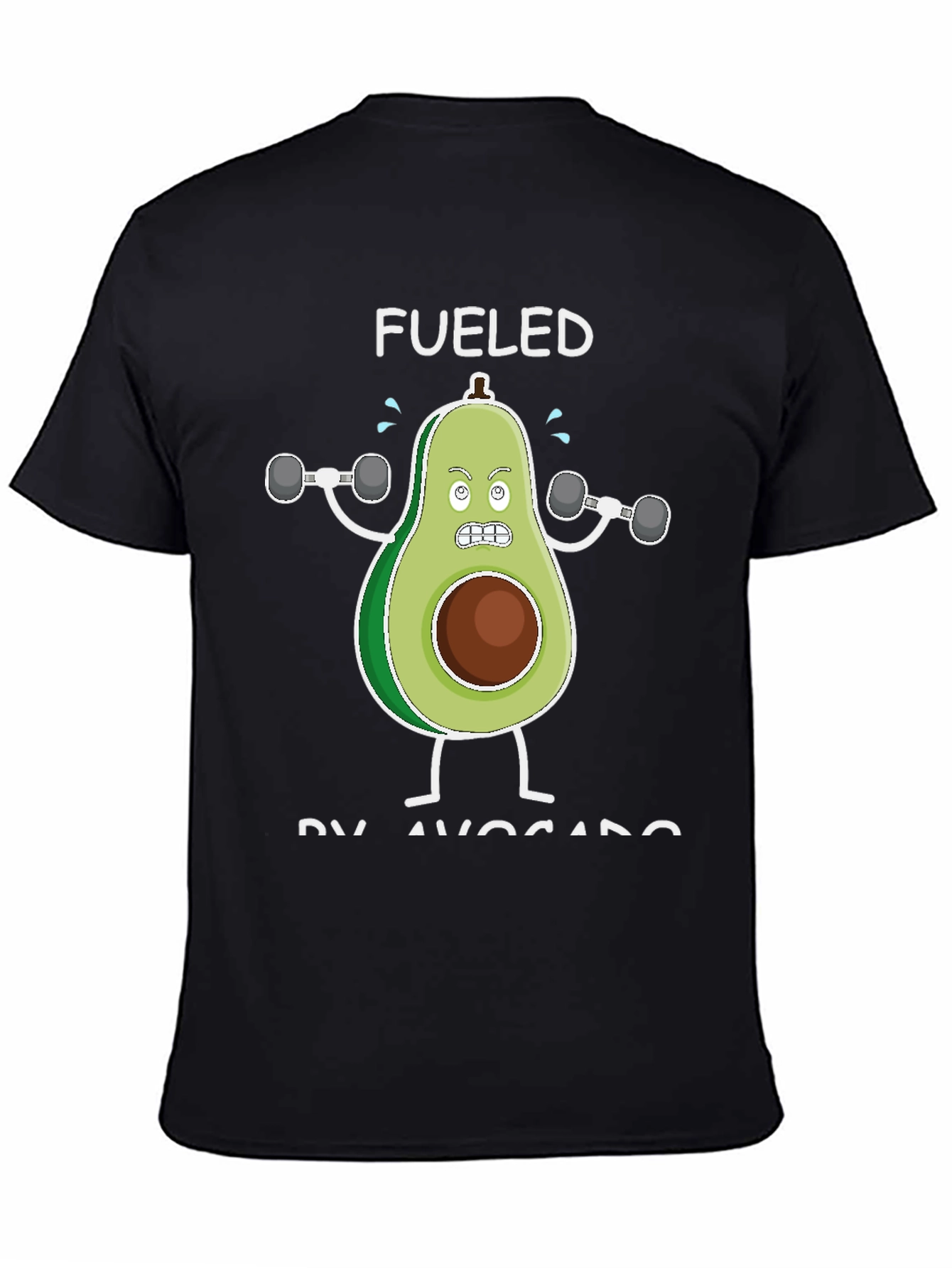 Fueled By Avocado T-Shirt Funny Gym Workout Tee