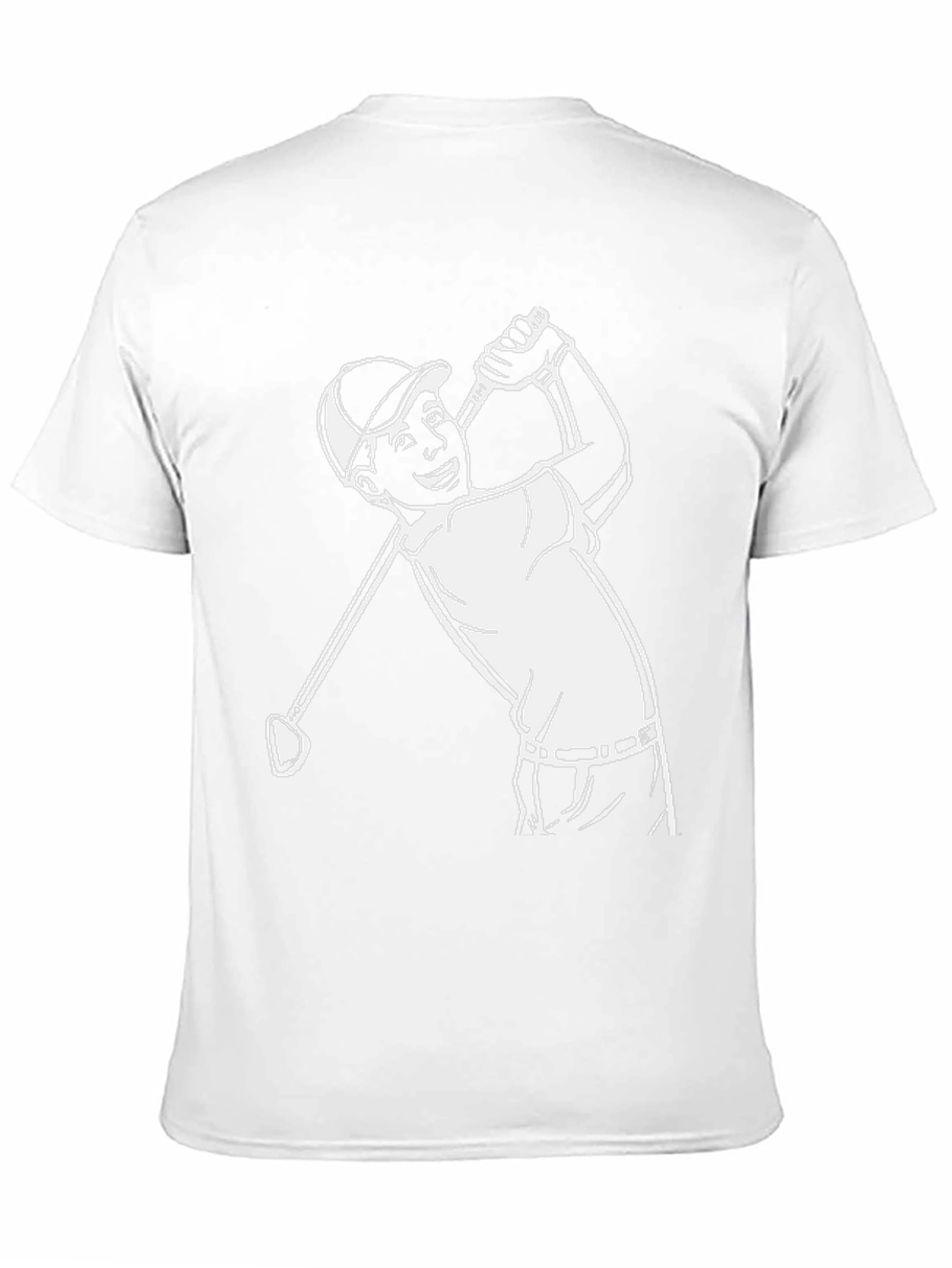 Golf Swing Graphic Tee - Black Cotton T-Shirt