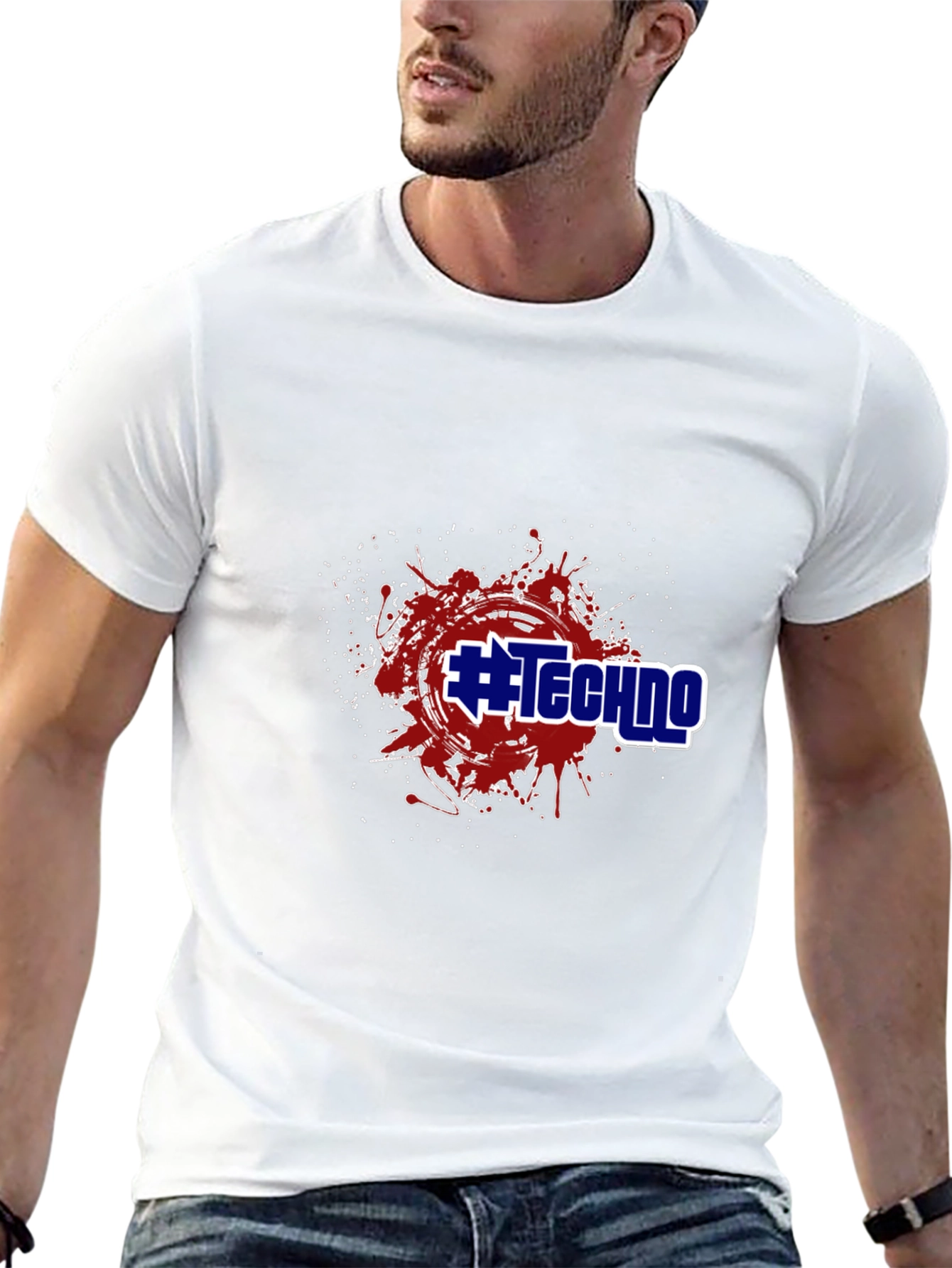 #Techno Graphic Tee - Black T-Shirt