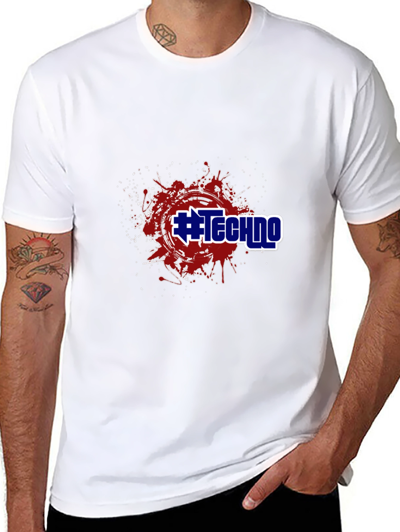 #Techno Graphic Tee - Black T-Shirt