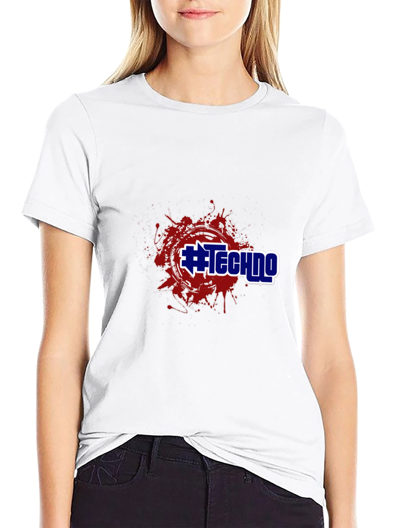 #Techno Graphic Tee - Black T-Shirt
