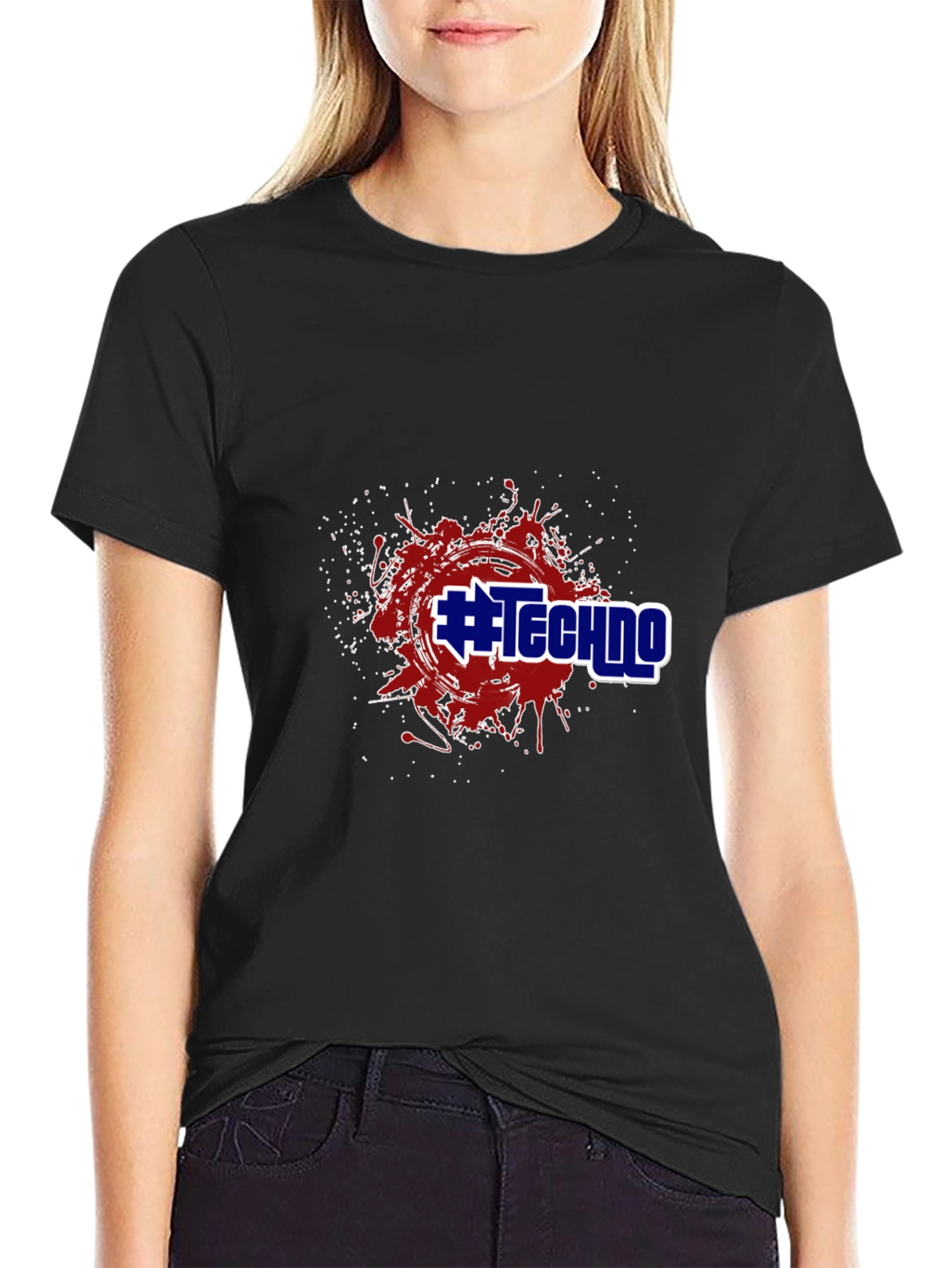 #Techno Graphic Tee - Black T-Shirt