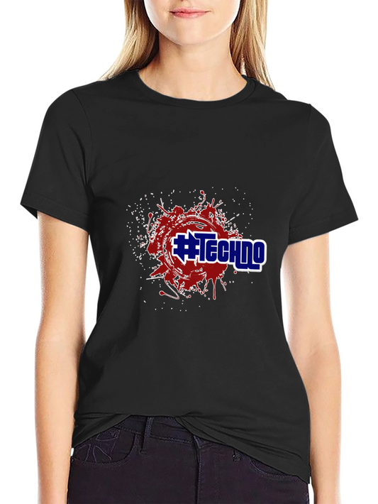 #Techno Graphic Tee - Black T-Shirt