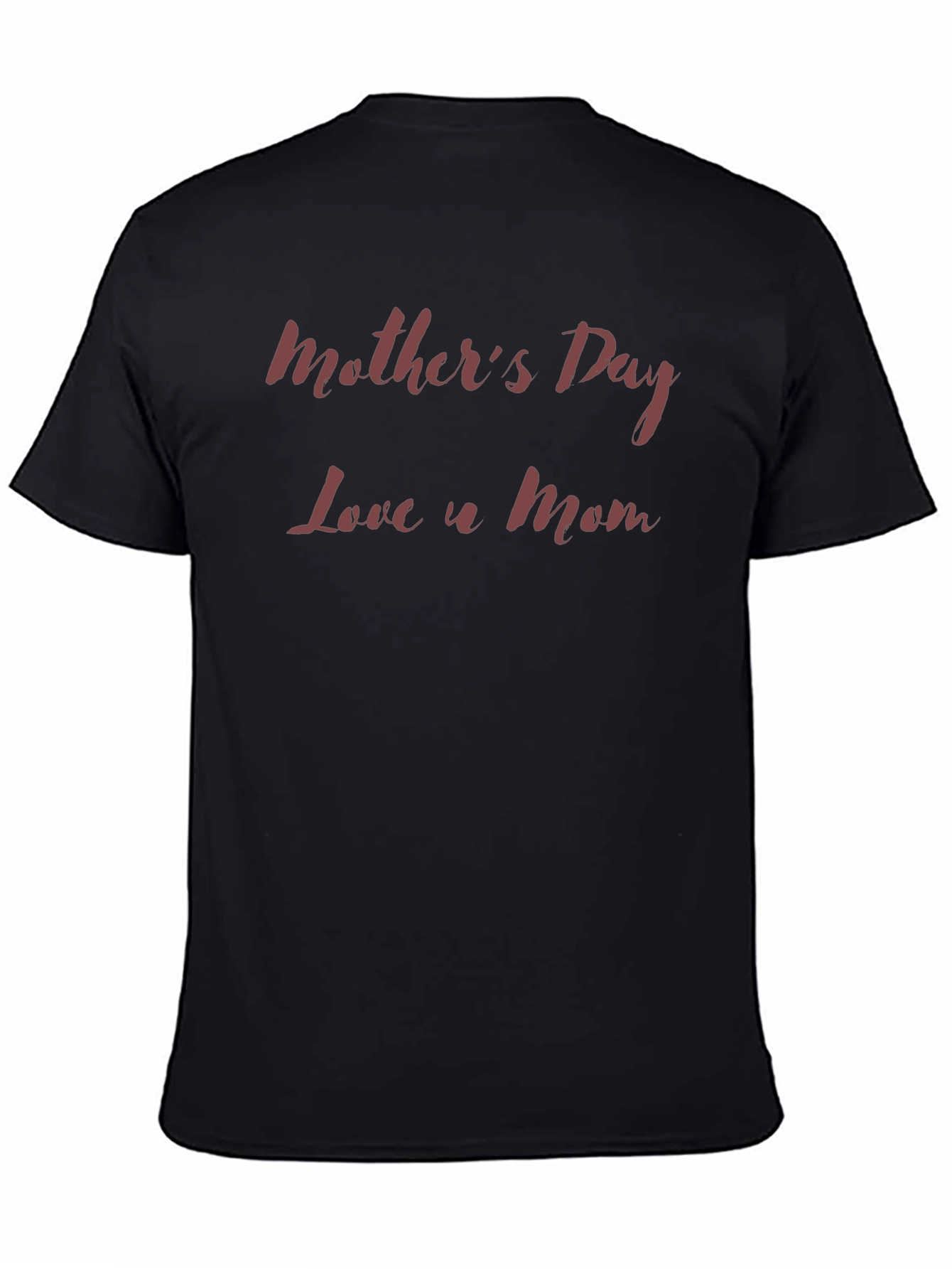 Mothers Day Love U Mom Black T-Shirt