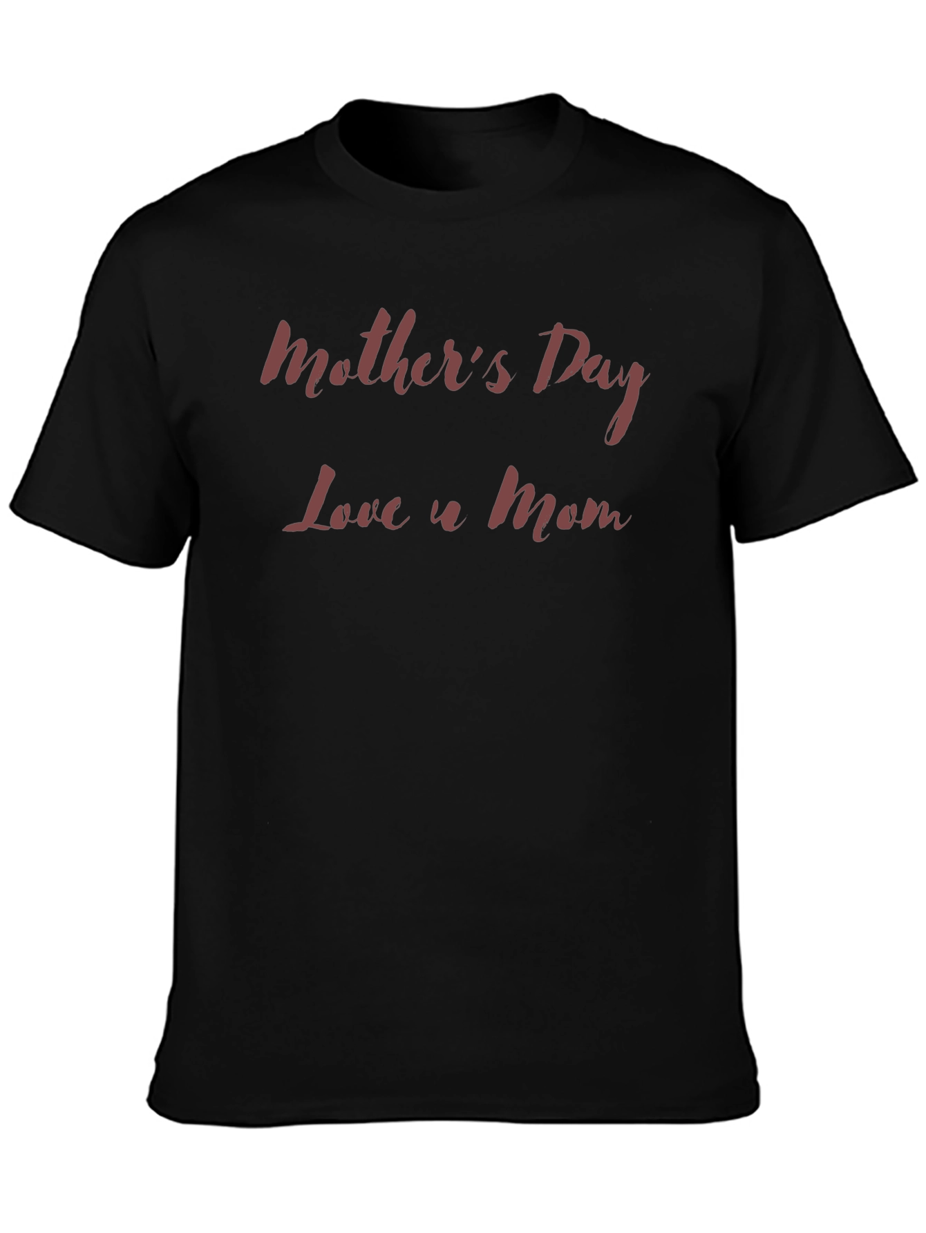 Mothers Day Love U Mom Black T-Shirt