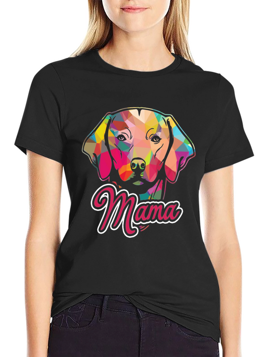 Dog Mama Graphic Tee - Black Casual T-Shirt