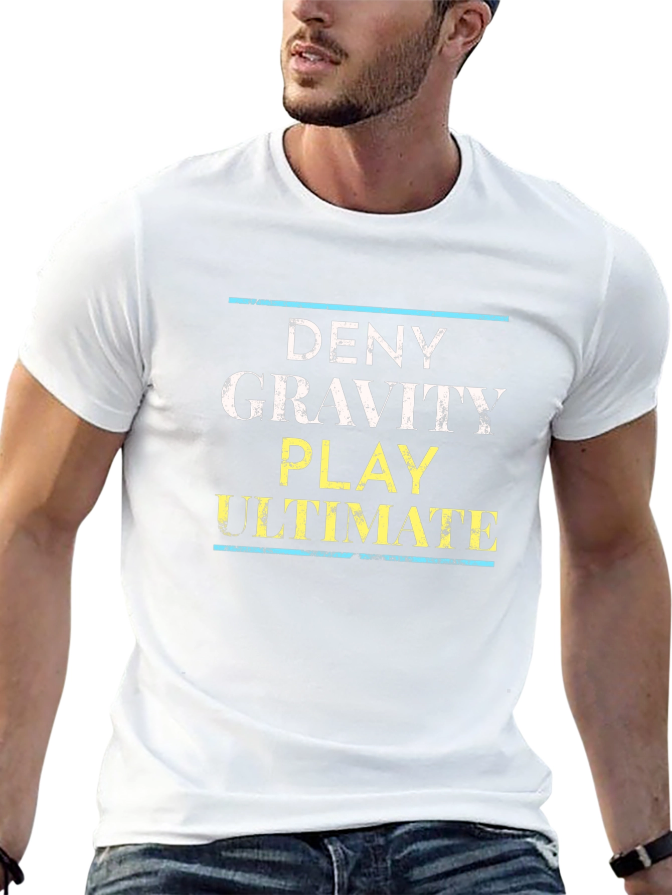 Deny Gravity Ultimate Frisbee Black T-Shirt
