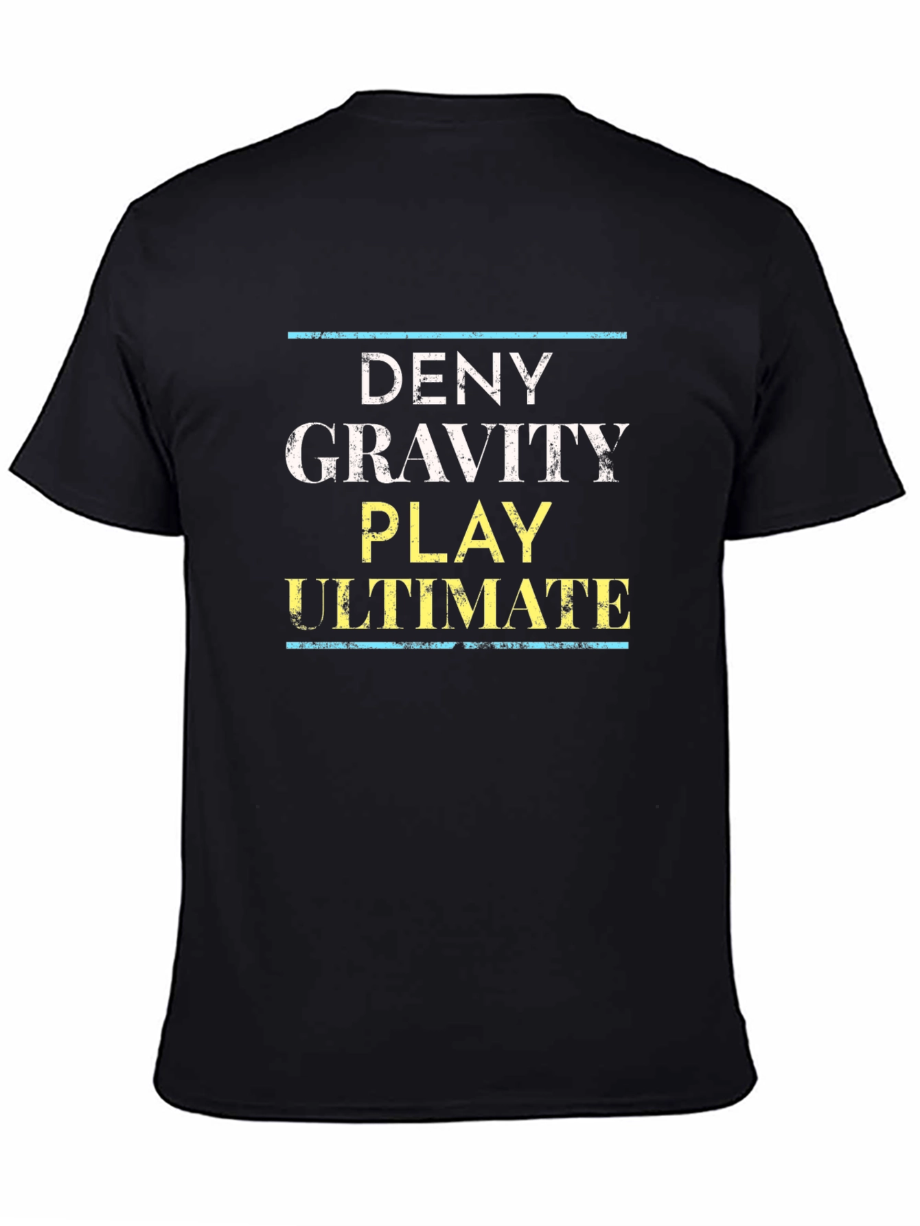 Deny Gravity Ultimate Frisbee Black T-Shirt