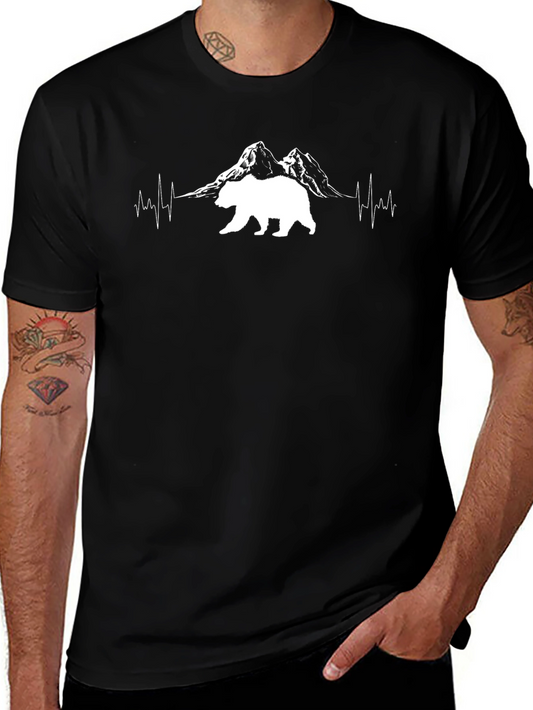 Bear Mountain Heartbeat Graphic Tee - Black