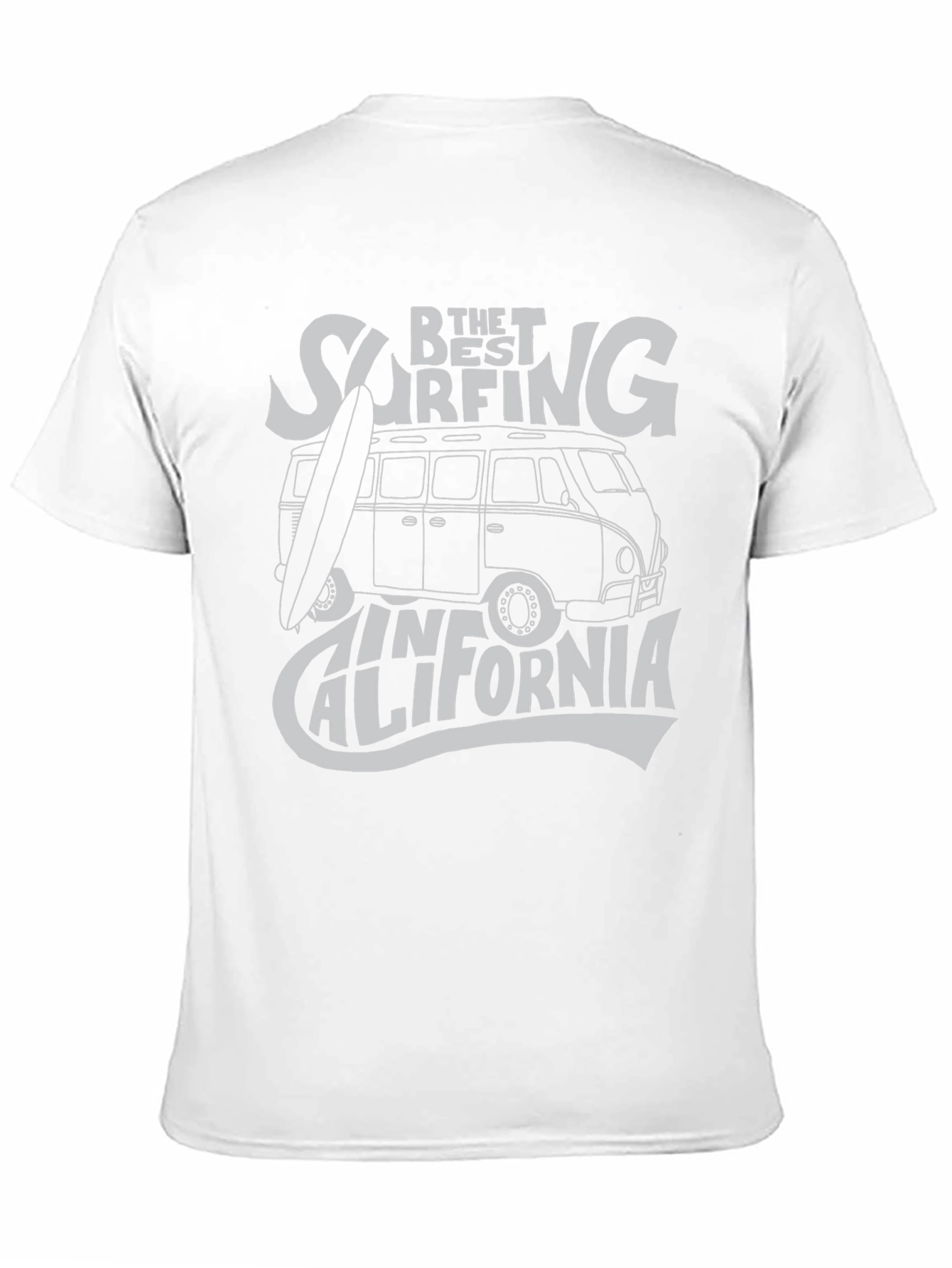 Surfing California Graphic Tee - Black Cotton T-Shirt