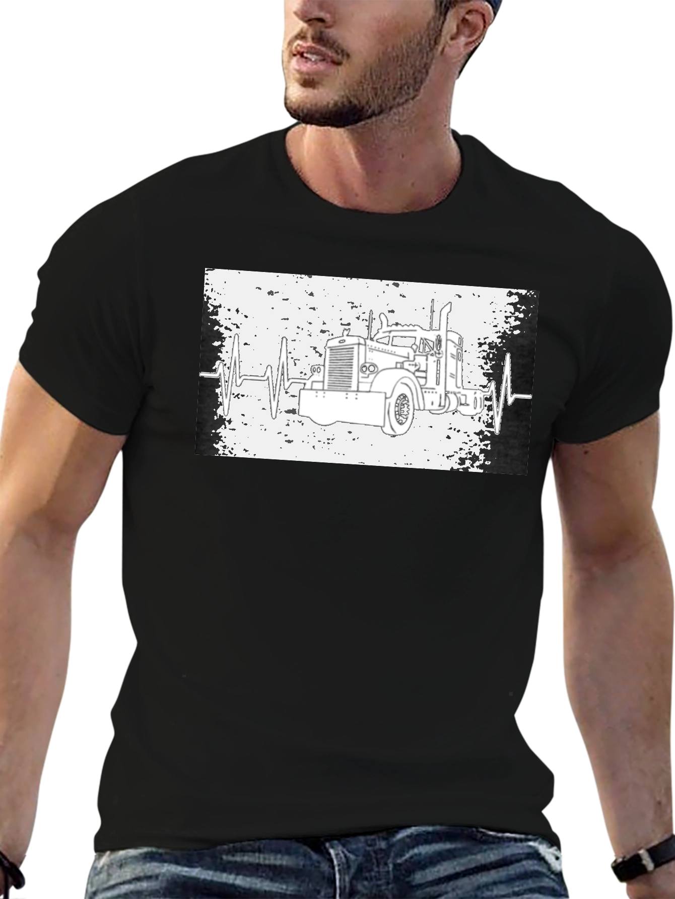 Trucker Heartbeat T-Shirt - Classic Design