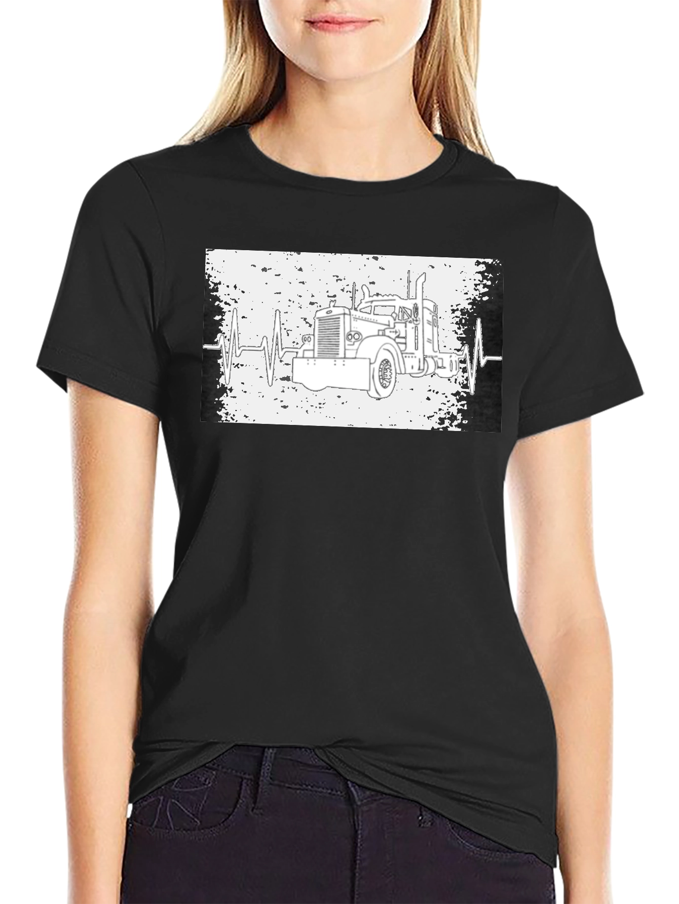 Trucker Heartbeat T-Shirt - Classic Design