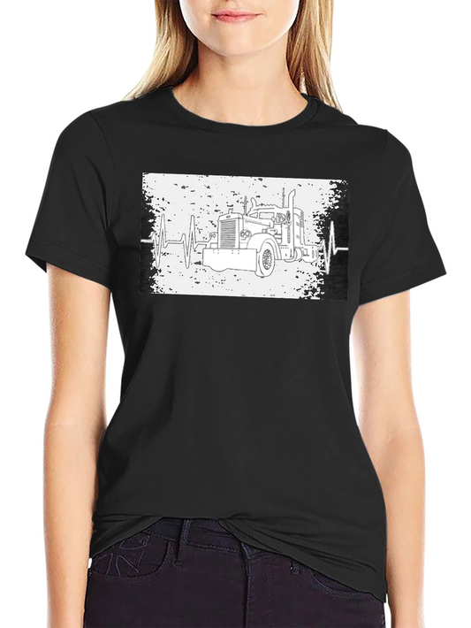 Trucker Heartbeat T-Shirt - Classic Design