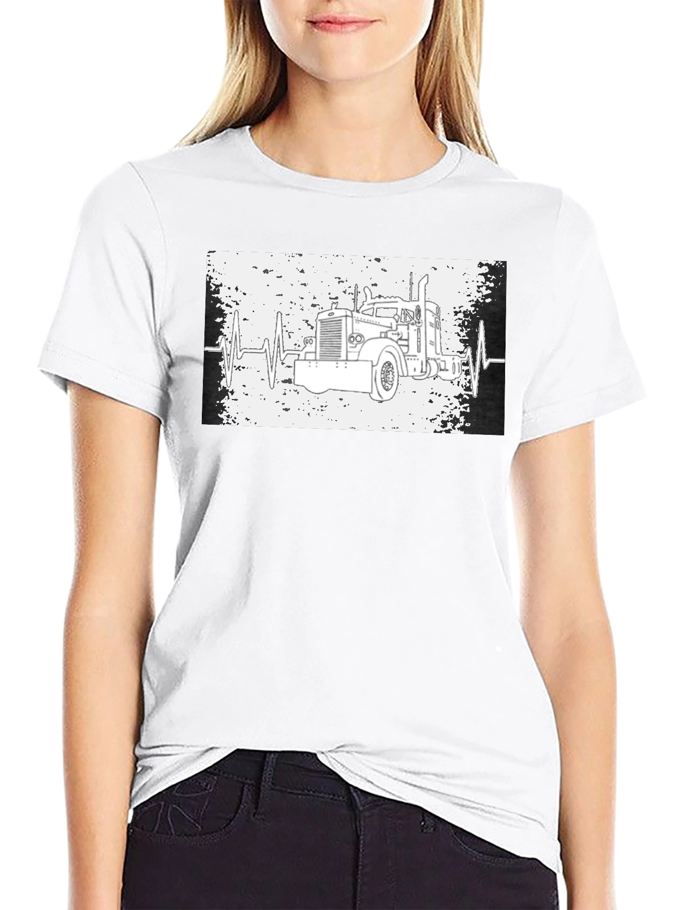 Trucker Heartbeat T-Shirt - Classic Design