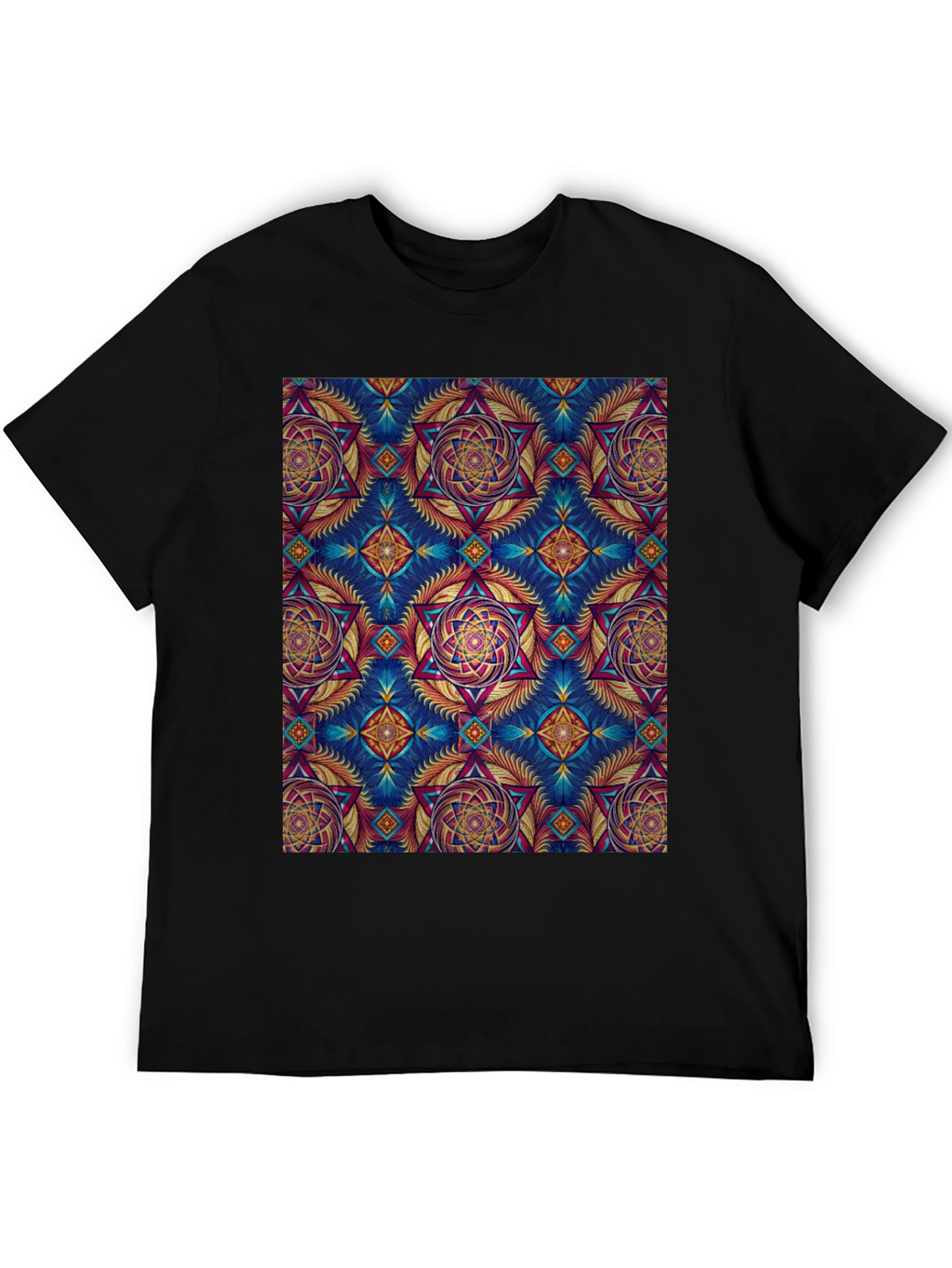 Kaleidoscope Pattern Graphic Tee - Unique Design