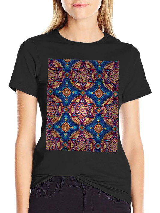 Kaleidoscope Pattern Graphic Tee - Unique Design