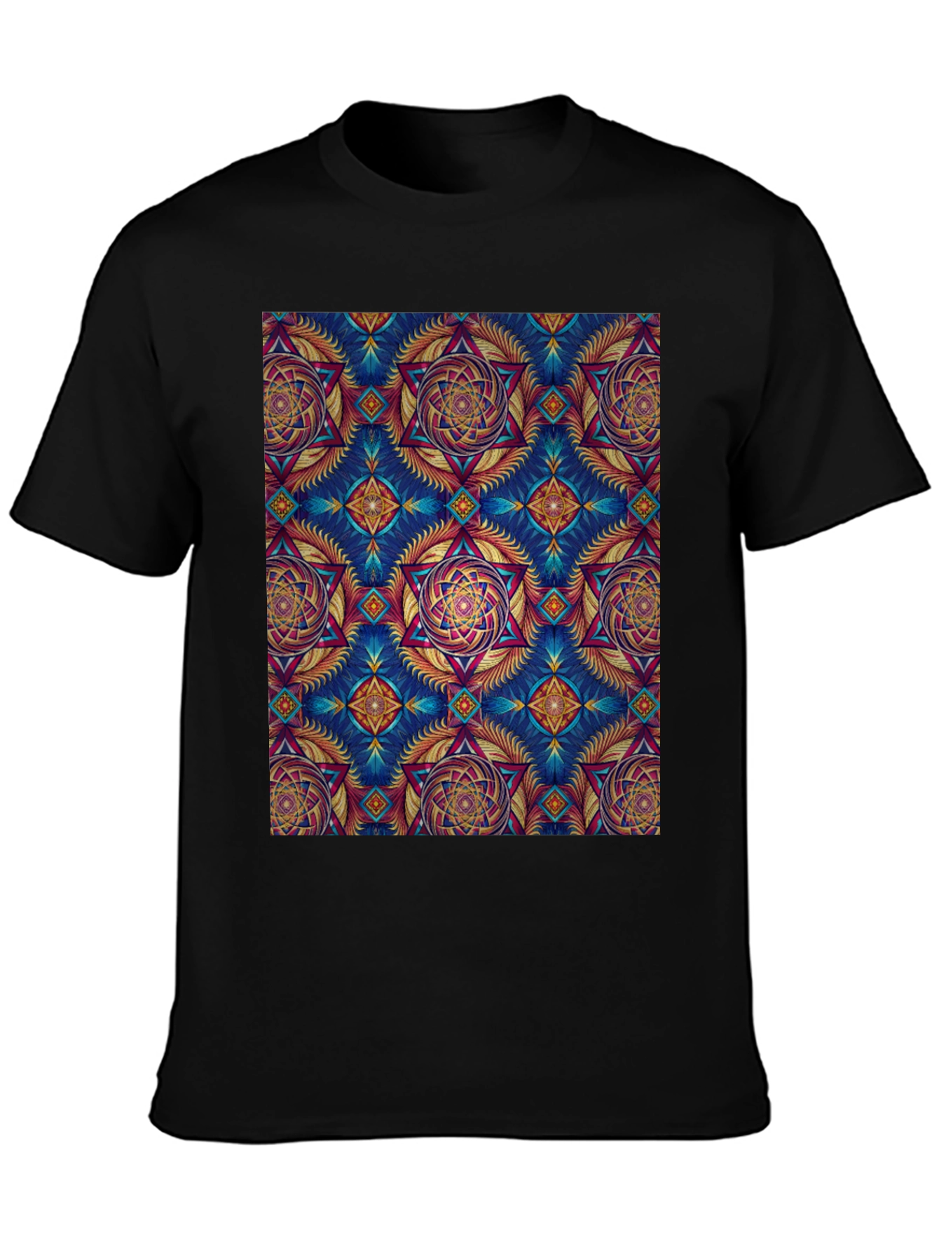 Kaleidoscope Pattern Graphic Tee - Unique Design