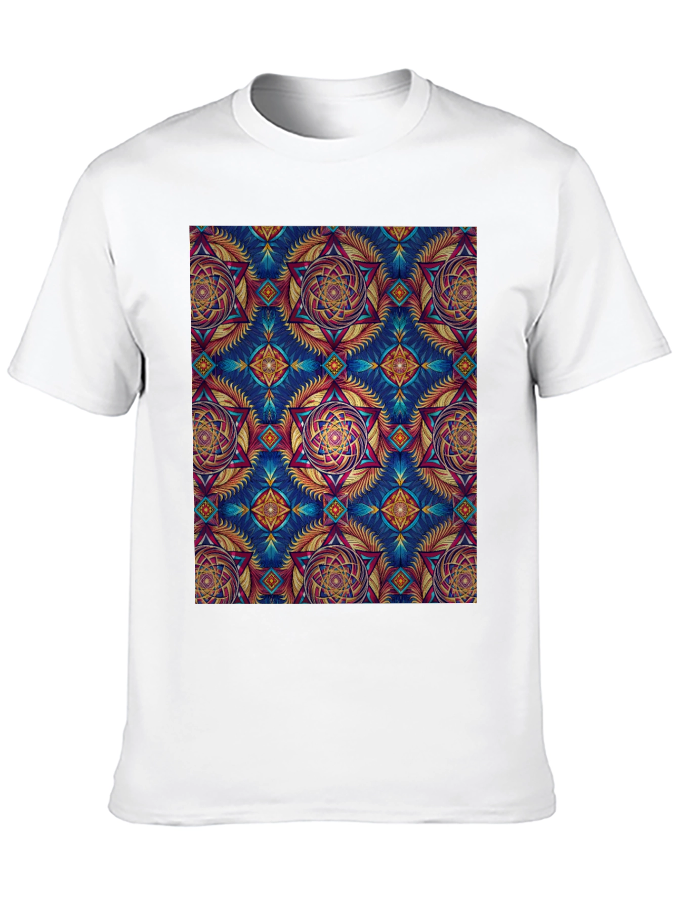 Kaleidoscope Pattern Graphic Tee - Unique Design