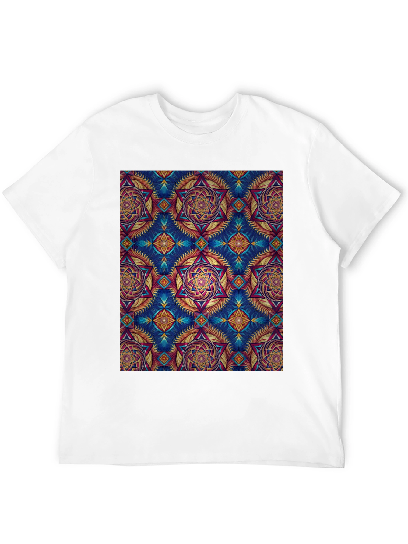 Kaleidoscope Pattern Graphic Tee - Unique Design