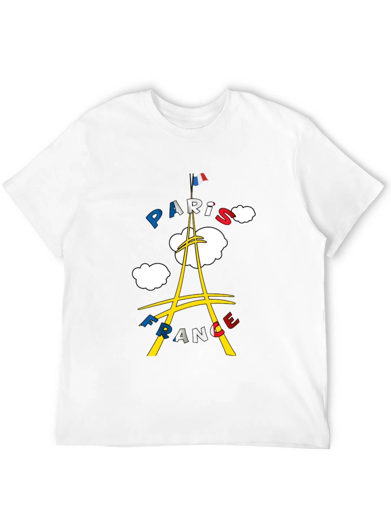 Paris France Graphic Tee - Black Cotton T-Shirt