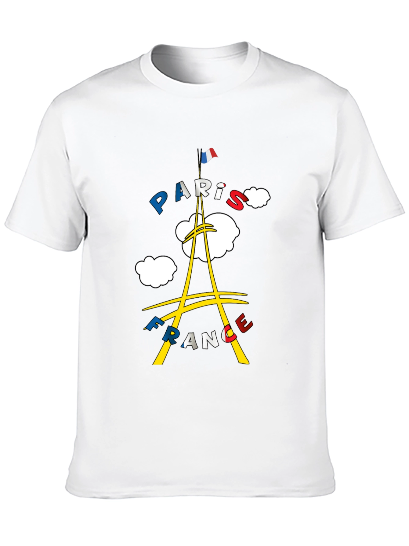Paris France Graphic Tee - Black Cotton T-Shirt