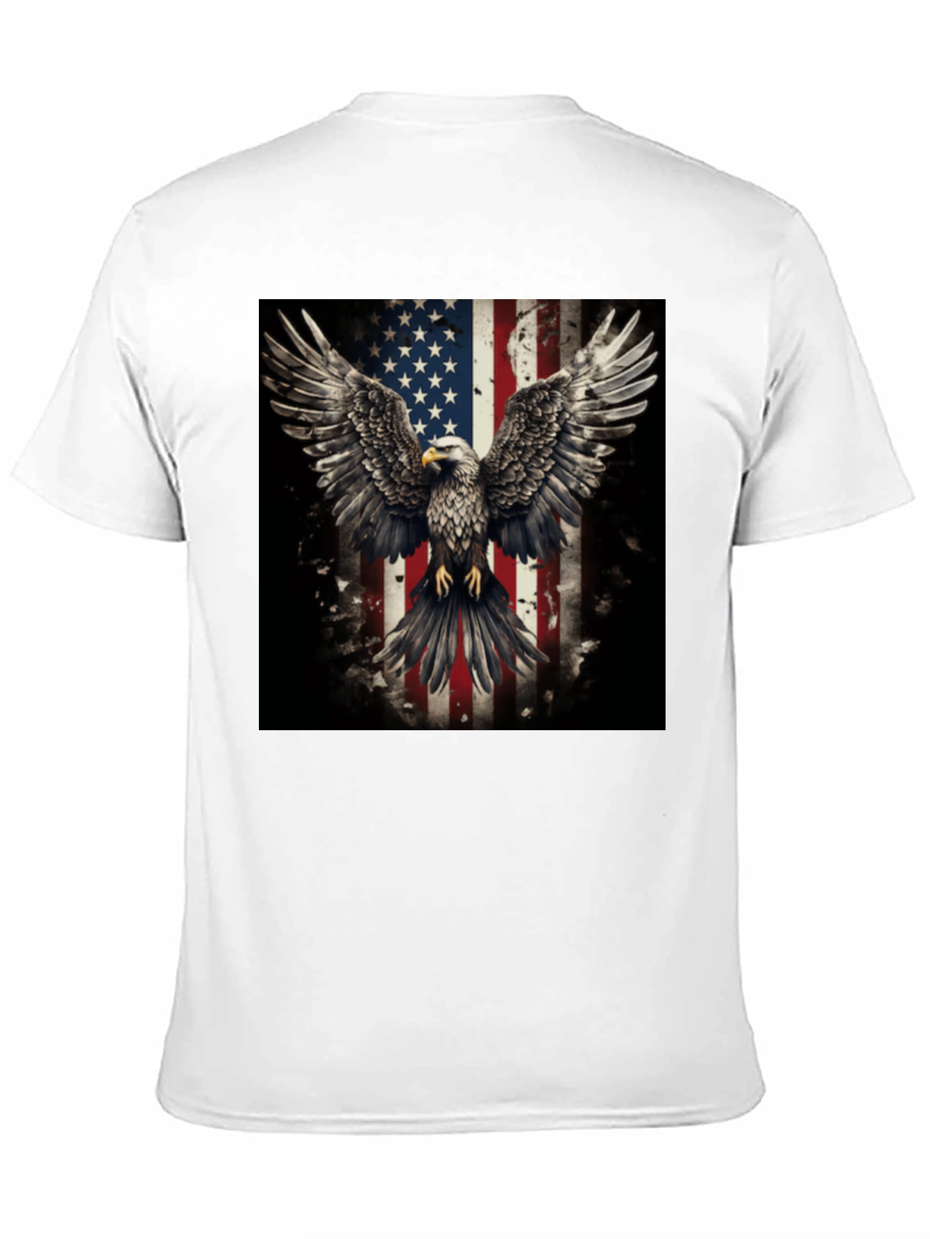 Patriotic Eagle American Flag Graphic T-Shirt