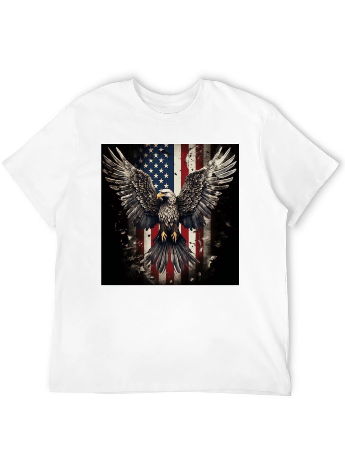 Patriotic Eagle American Flag Graphic T-Shirt