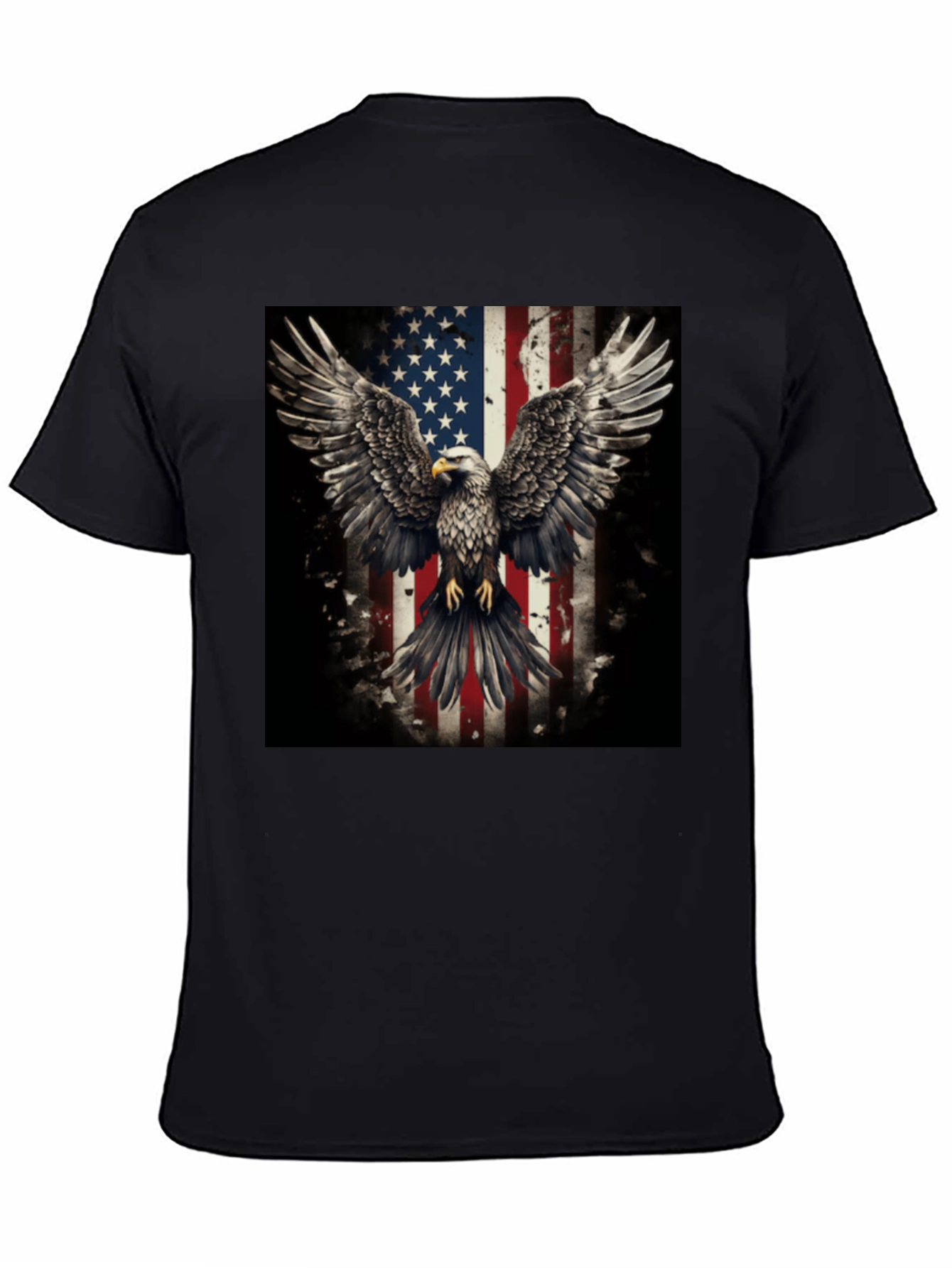 Patriotic Eagle American Flag Graphic T-Shirt