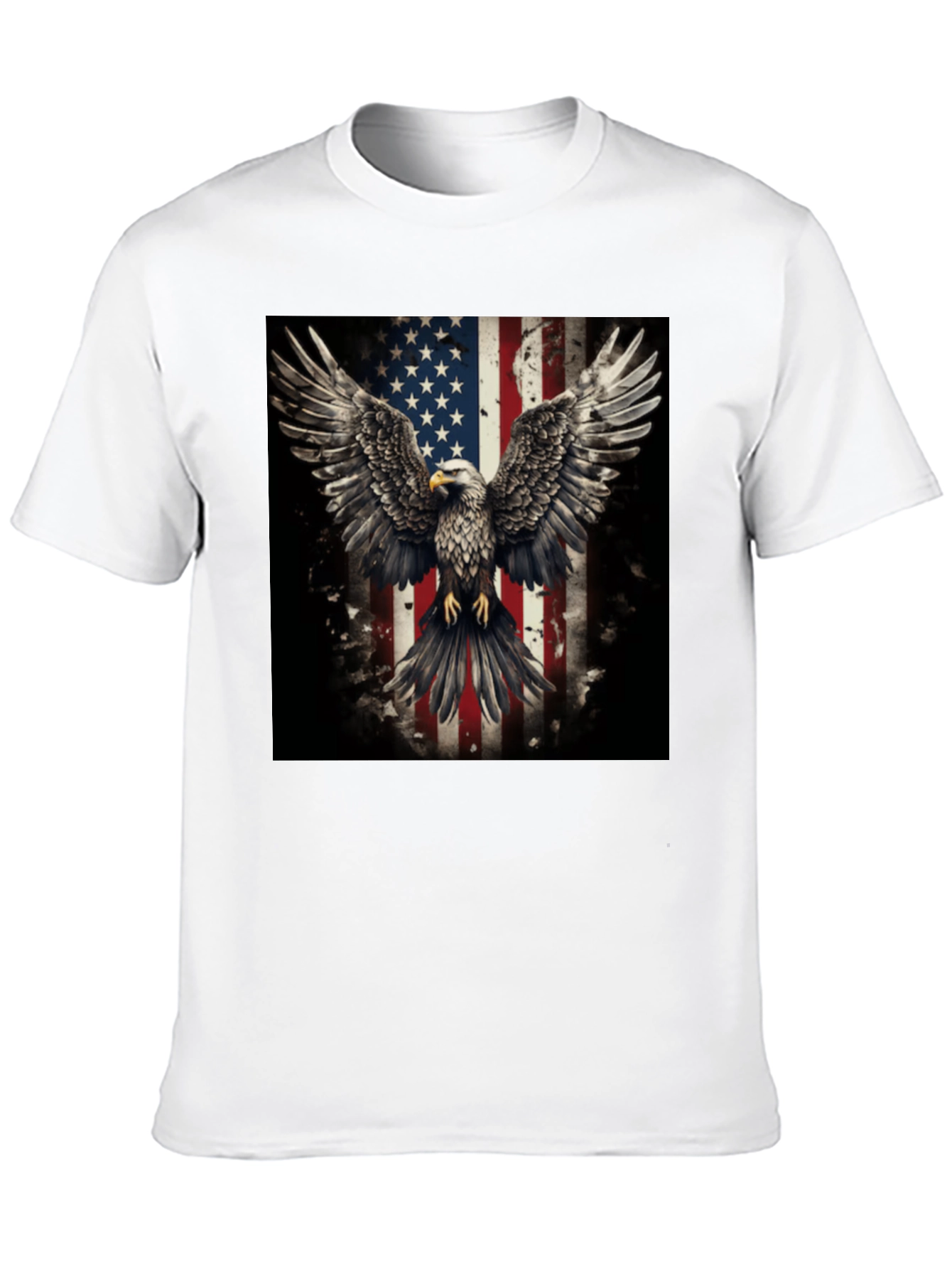 Patriotic Eagle American Flag Graphic T-Shirt
