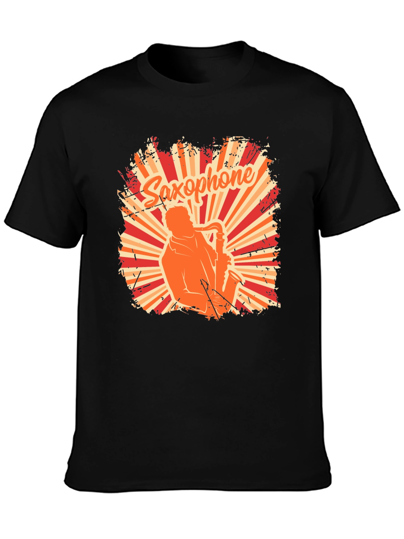Saxophone Player Graphic T-Shirt - Retro Style