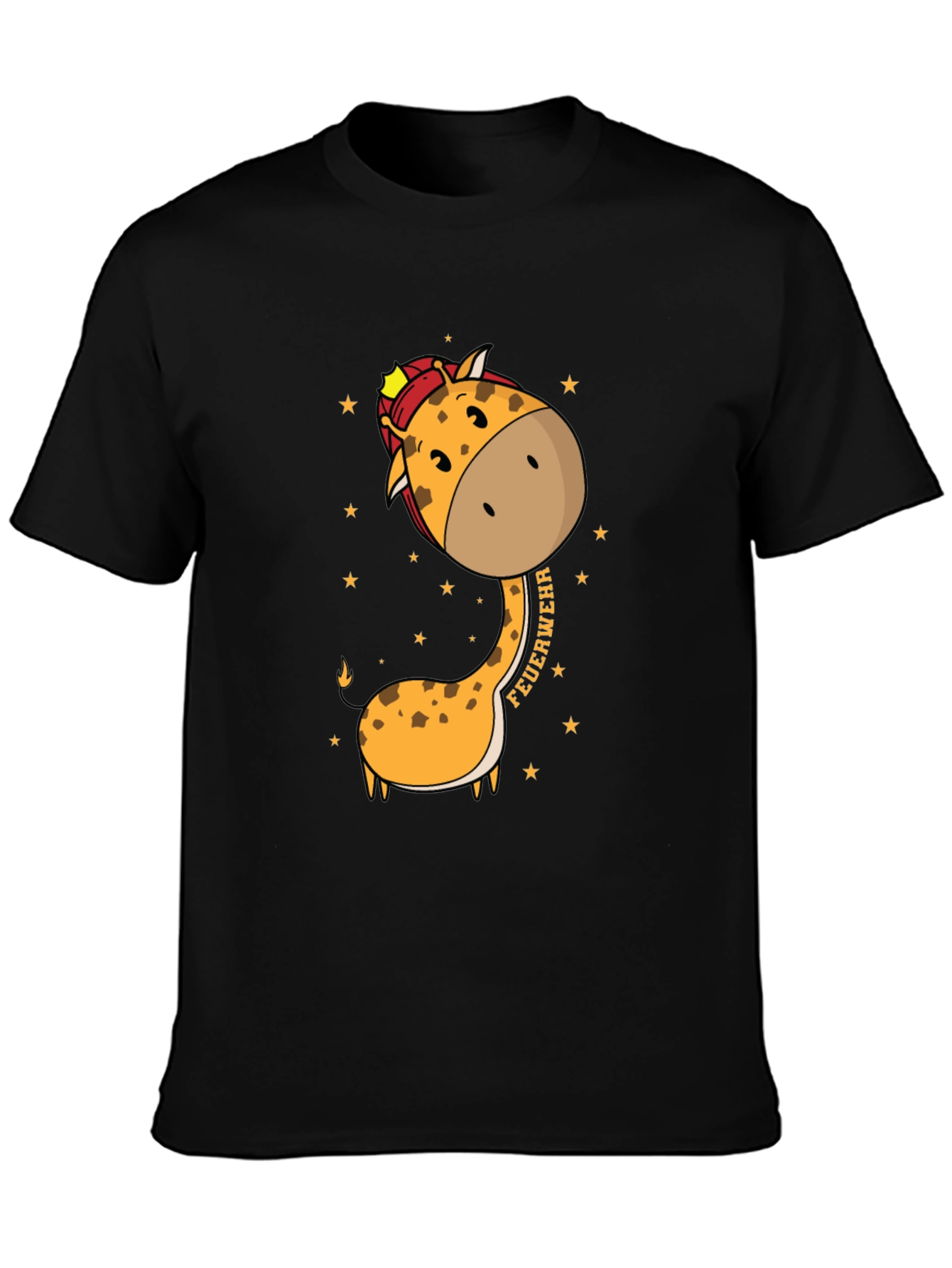 Firefighter Giraffe Graphic T-Shirt
