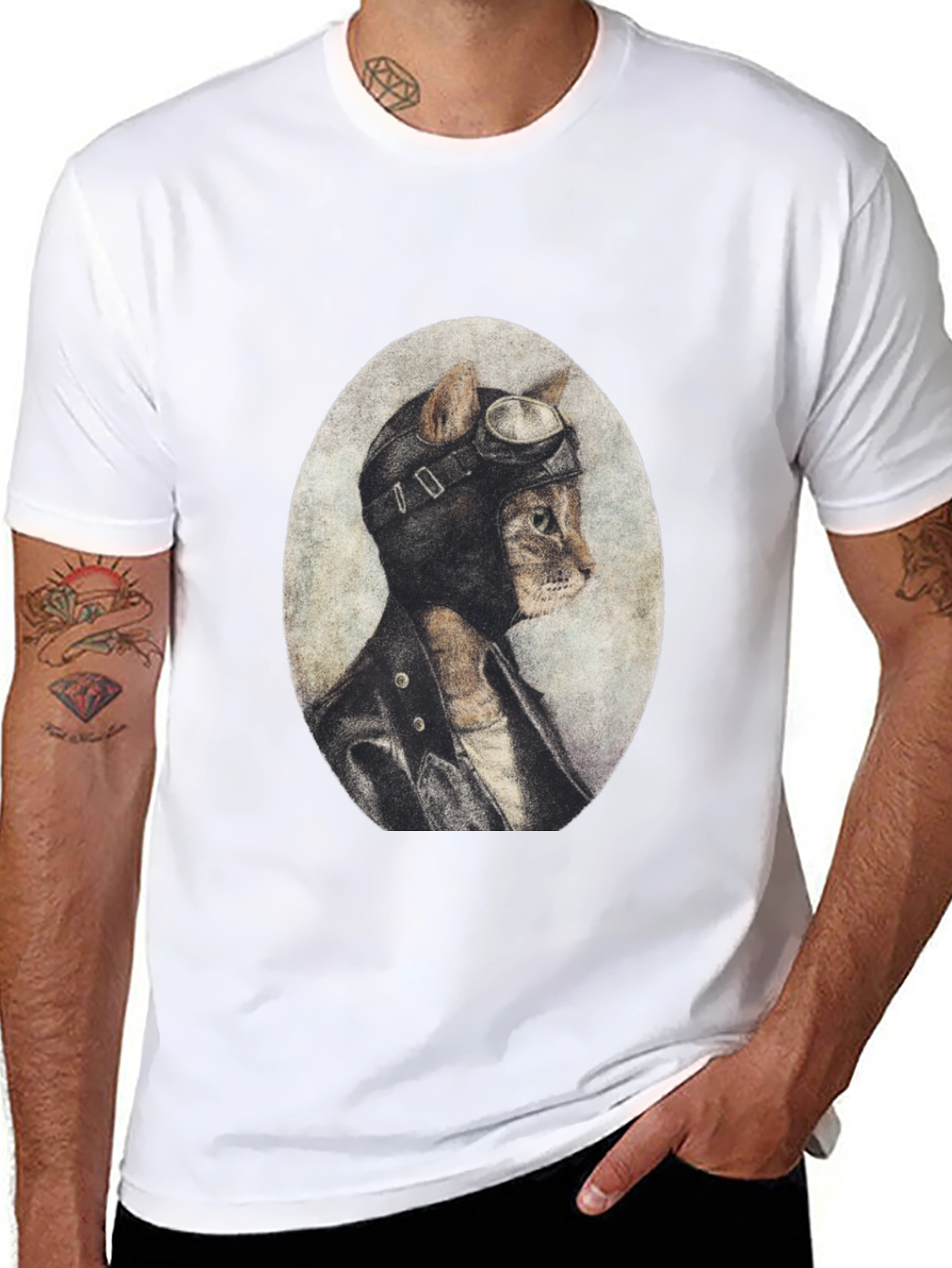 Pilot Cat T-Shirt - Unique Graphic Tee
