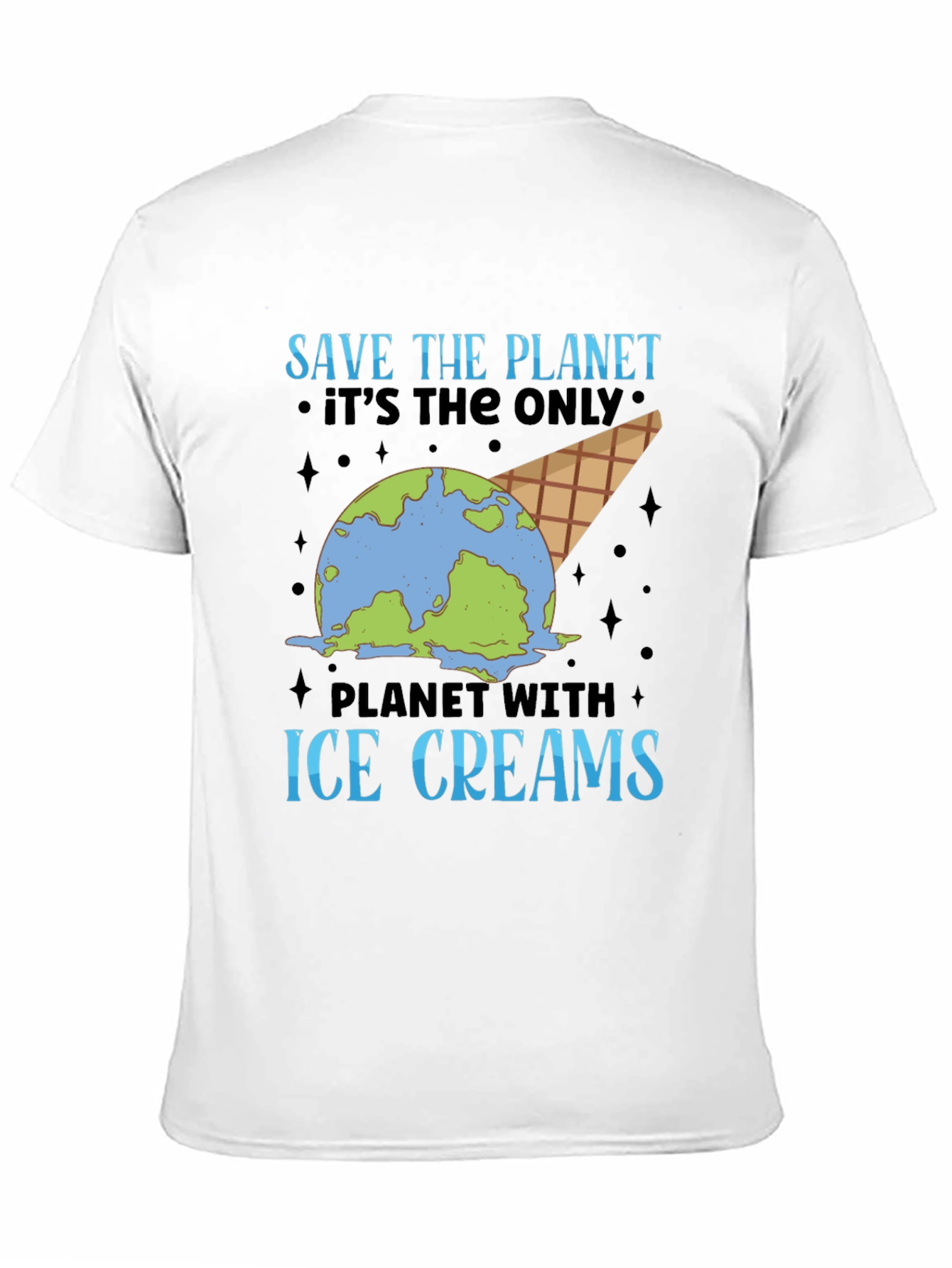 Save the Planet Ice Cream Earth Tee