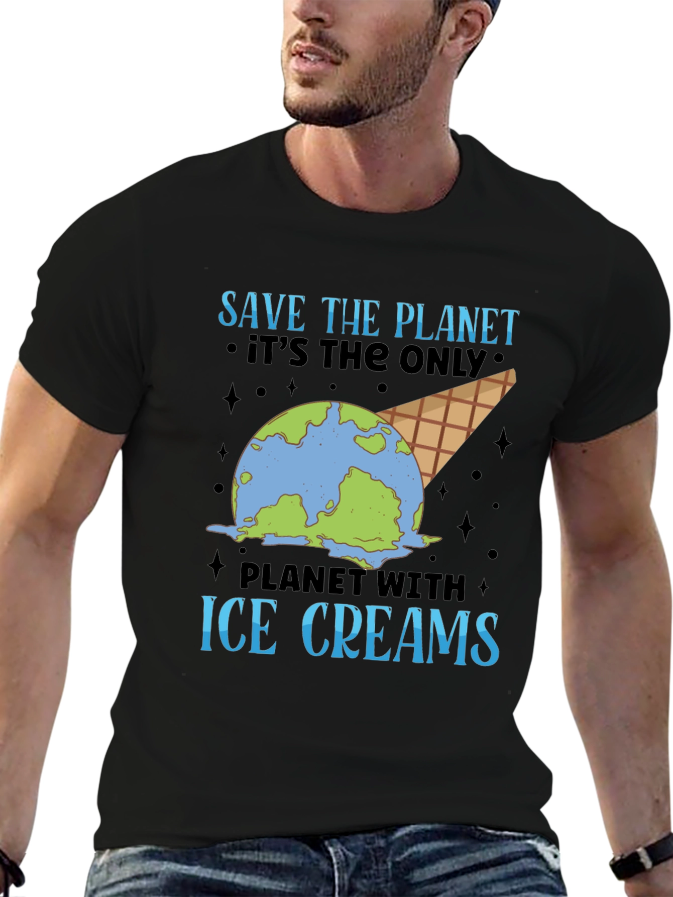 Save the Planet Ice Cream Earth Tee