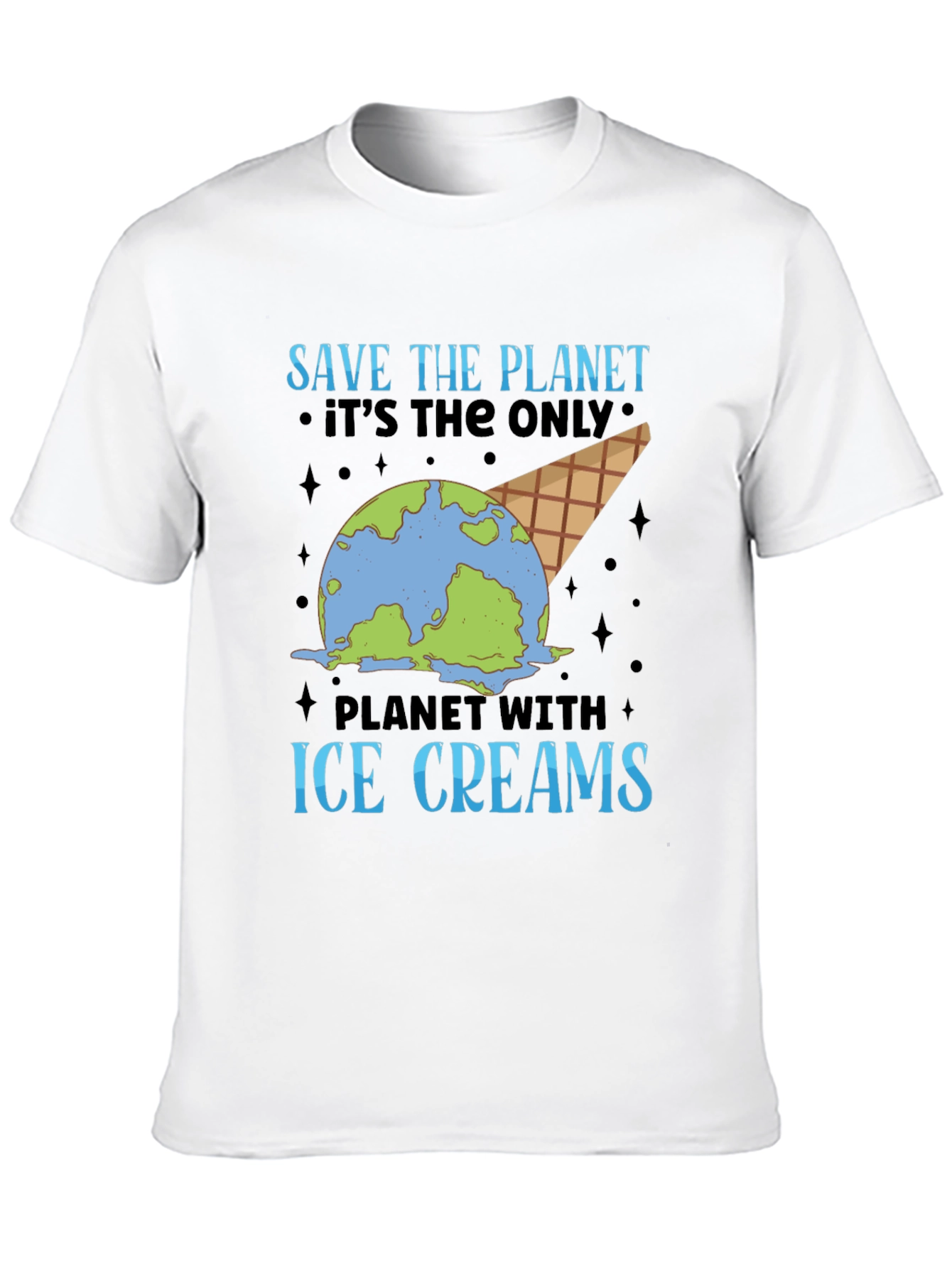 Save the Planet Ice Cream Earth Tee