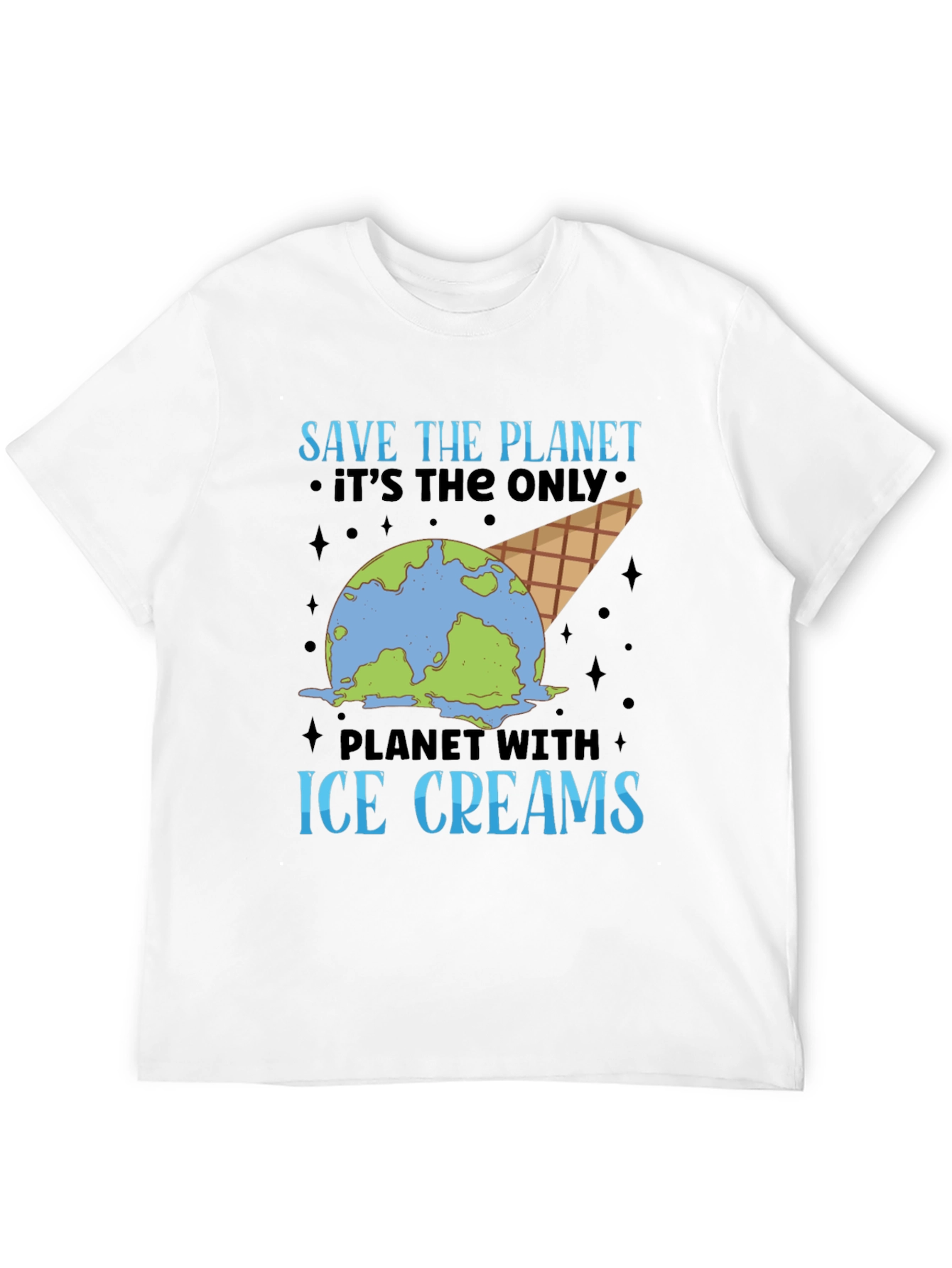 Save the Planet Ice Cream Earth Tee