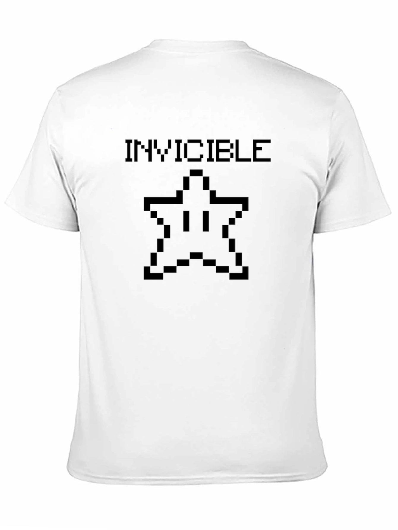 Invincible Pixel Star T-Shirt - Black Cotton Tee
