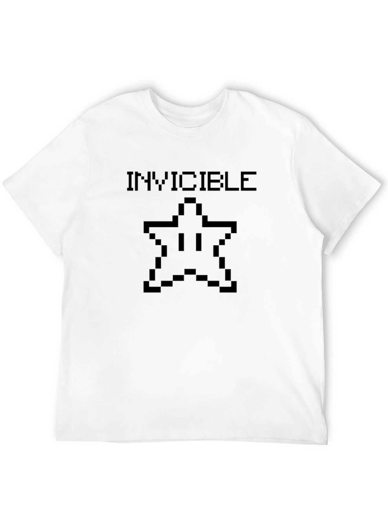 Invincible Pixel Star T-Shirt - Black Cotton Tee