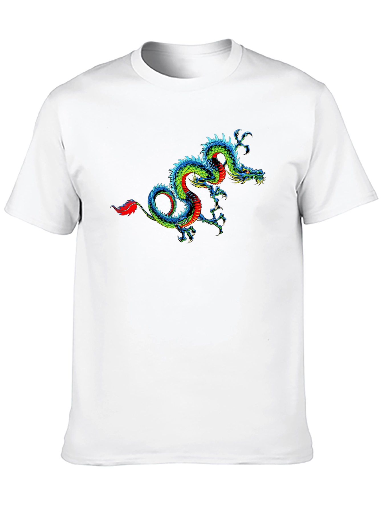 Dragon Graphic Print Black T-Shirt