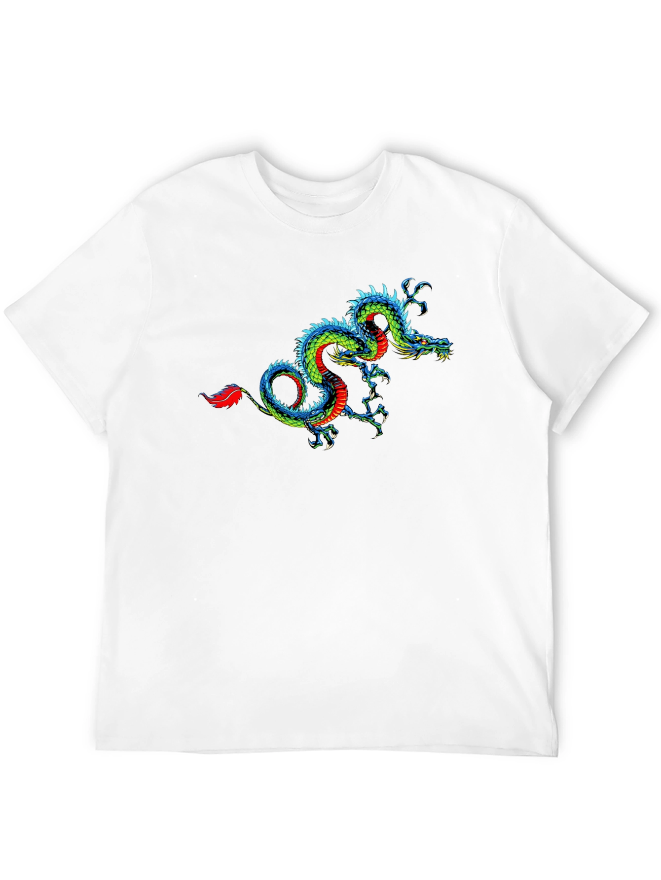 Dragon Graphic Print Black T-Shirt