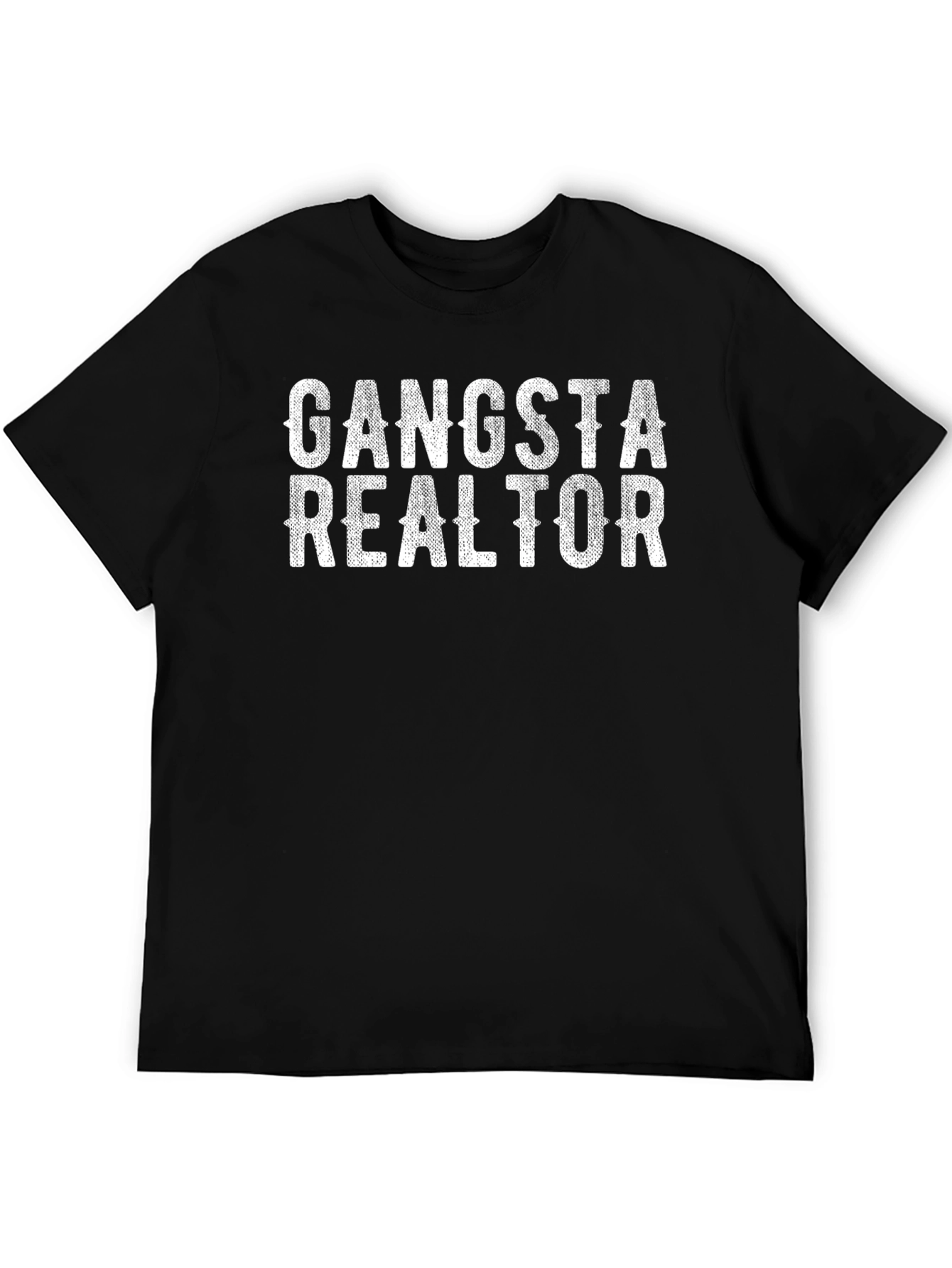 Gangsta Realtor Black Graphic T-Shirt