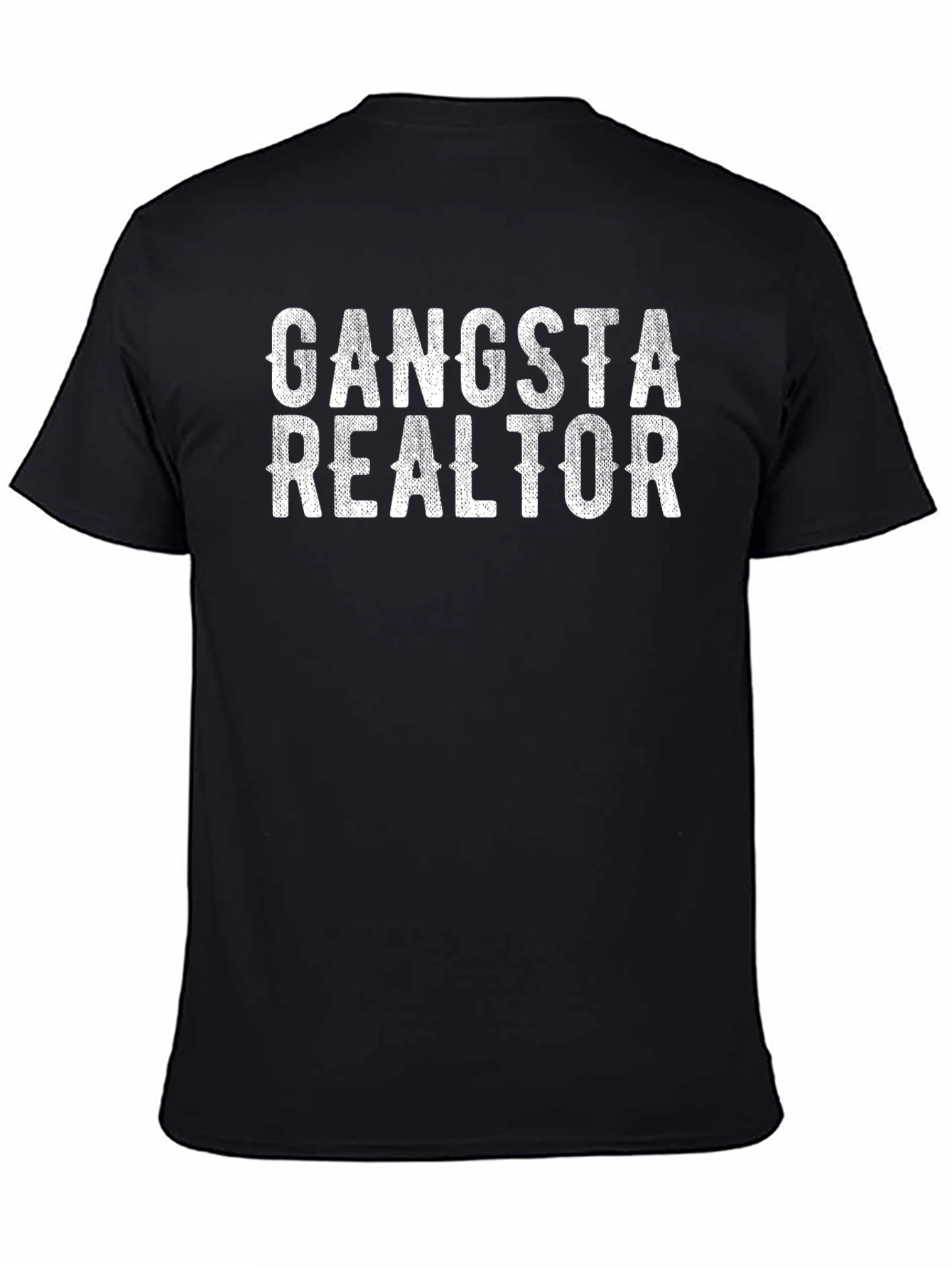 Gangsta Realtor Black Graphic T-Shirt