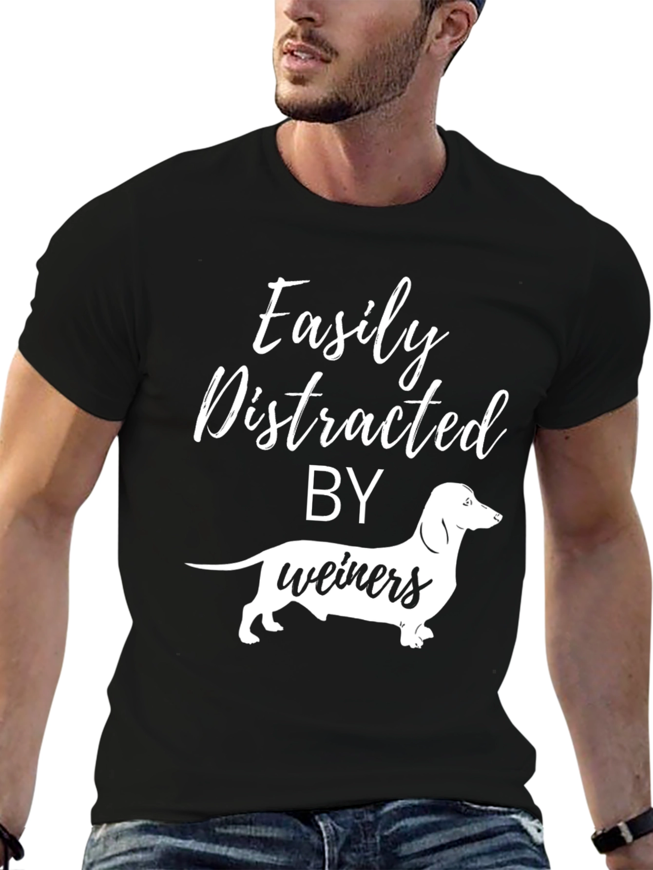 Easily Distracted by Weiners Funny T-Shirt