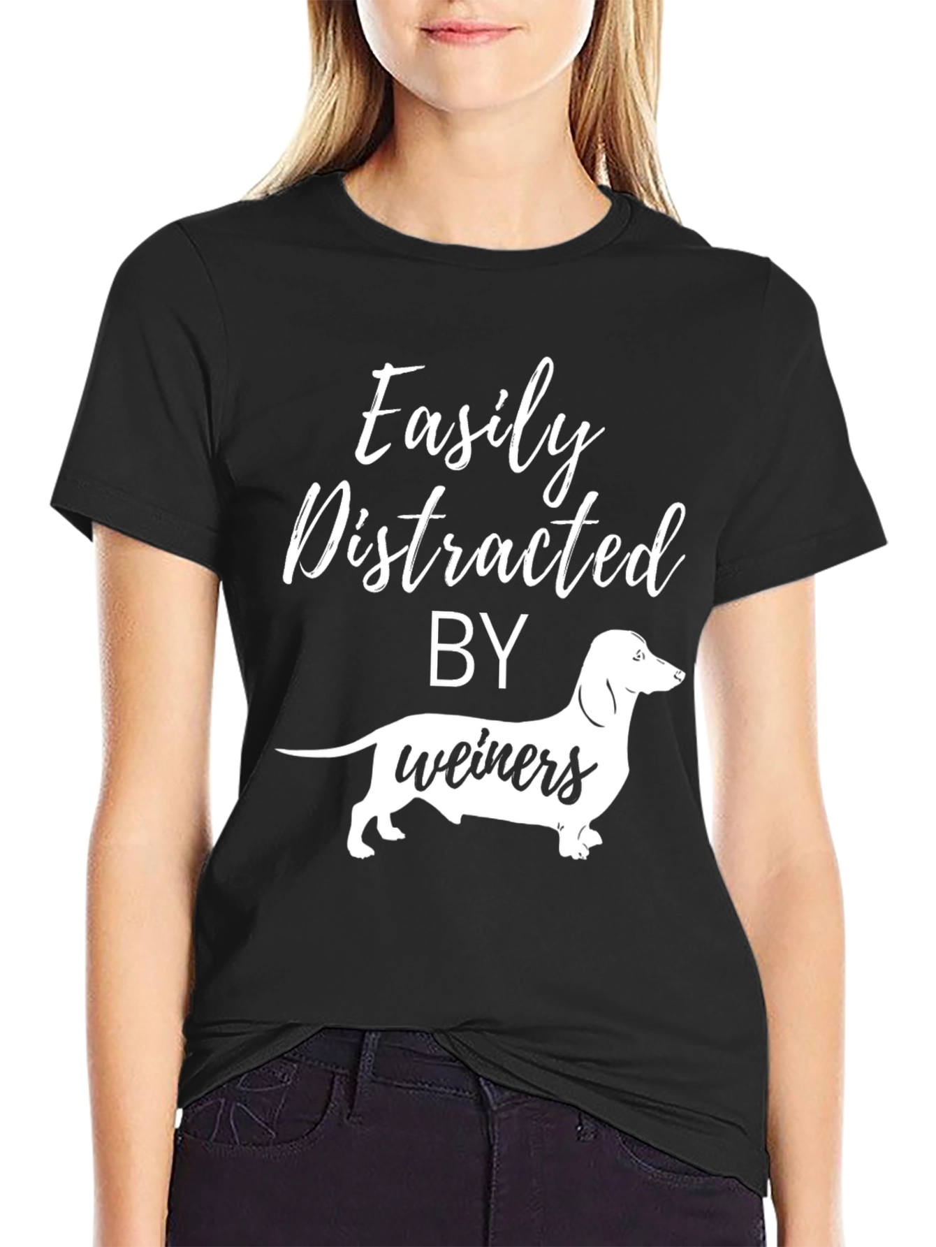 Easily Distracted by Weiners Funny T-Shirt