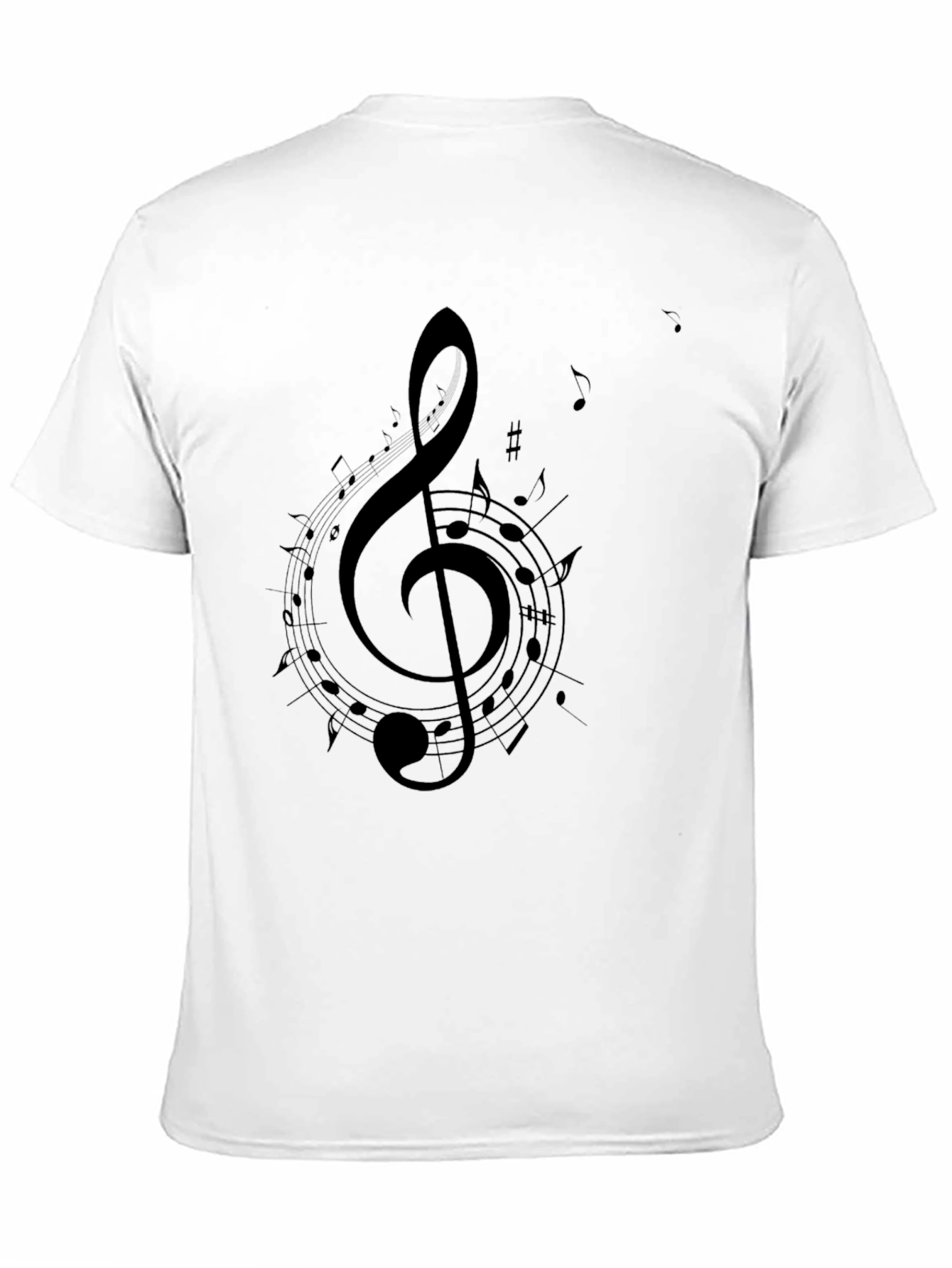 Musical Treble Clef Black T-Shirt